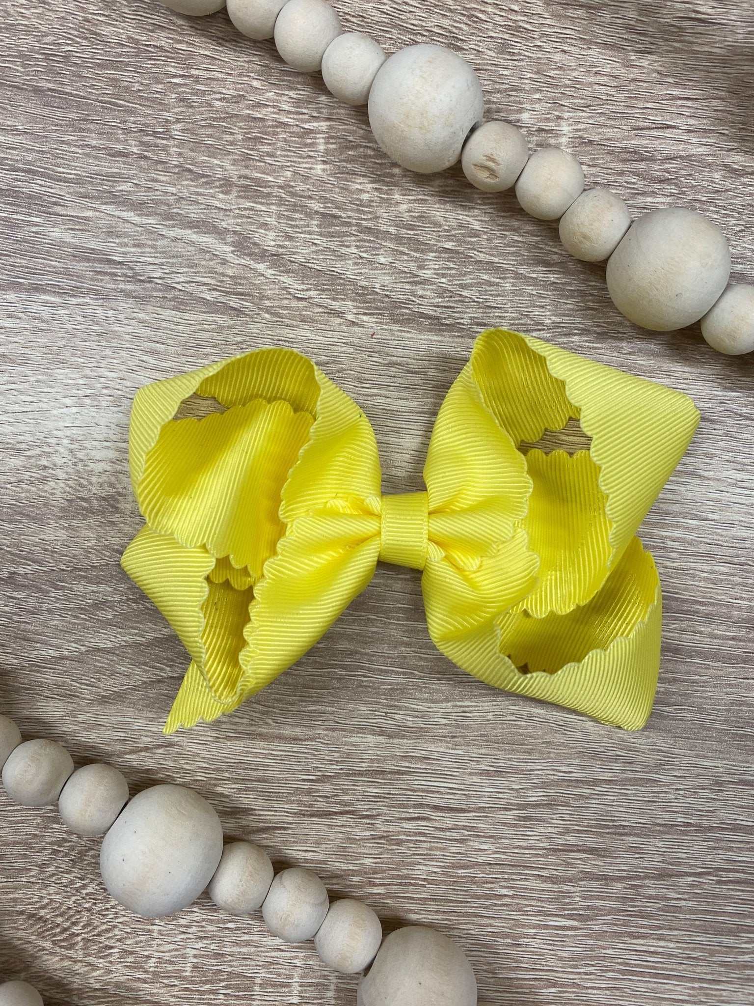 4.5" Classic Scalloped Hair Bow | Clip or Headband - Image 19