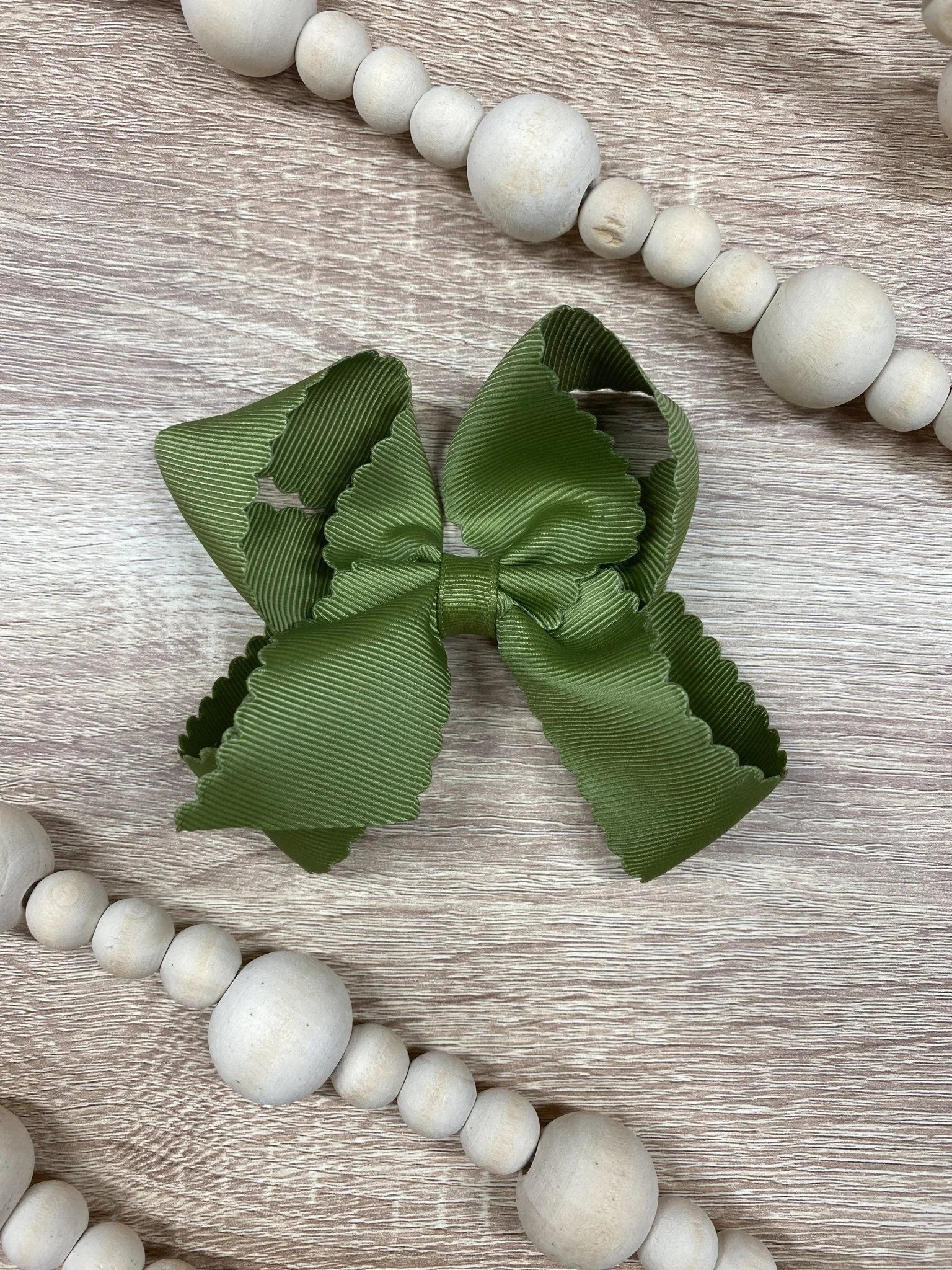 4.5" Classic Scalloped Hair Bow | Clip or Headband - Image 21