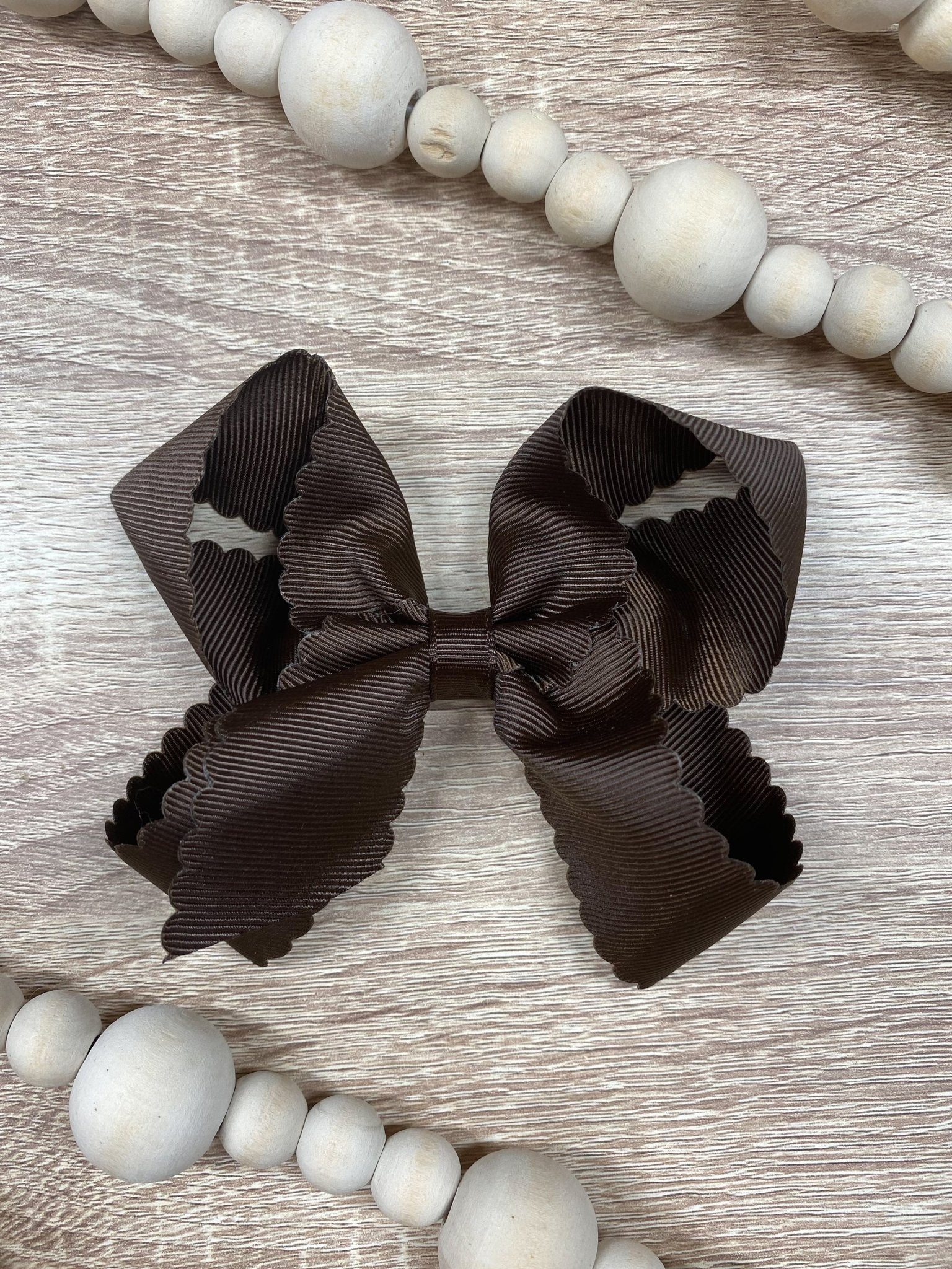 4.5" Classic Scalloped Hair Bow | Clip or Headband - Image 27