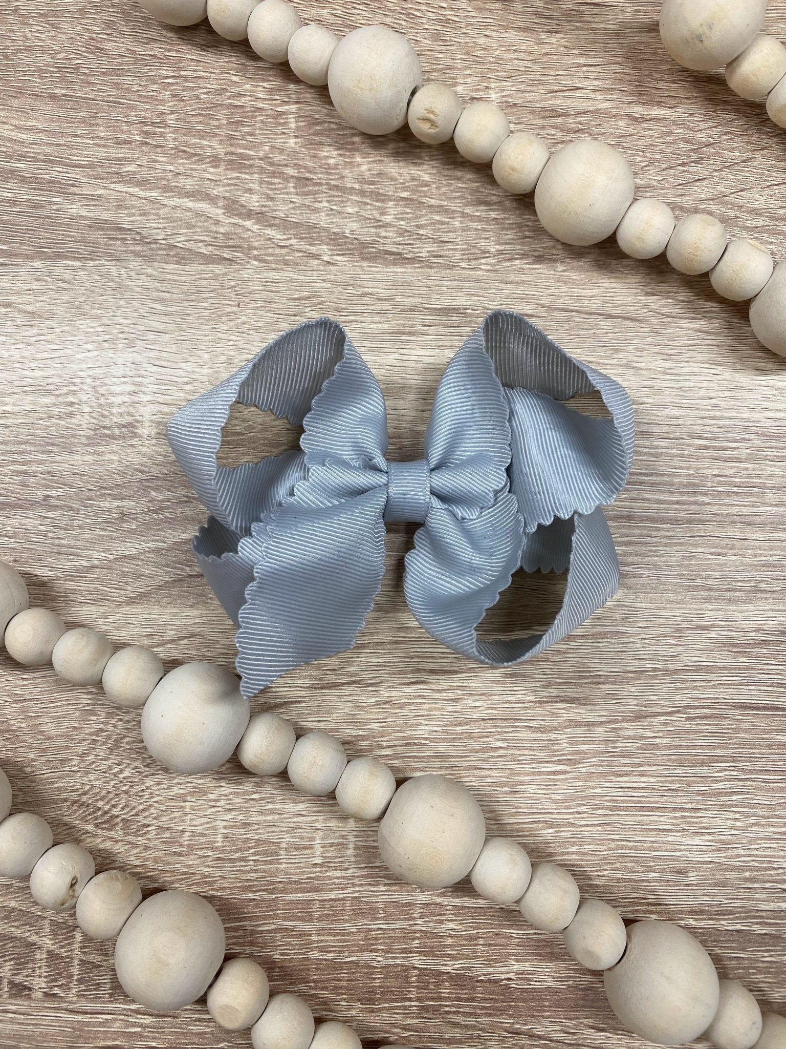4.5" Classic Scalloped Hair Bow | Clip or Headband - Image 28