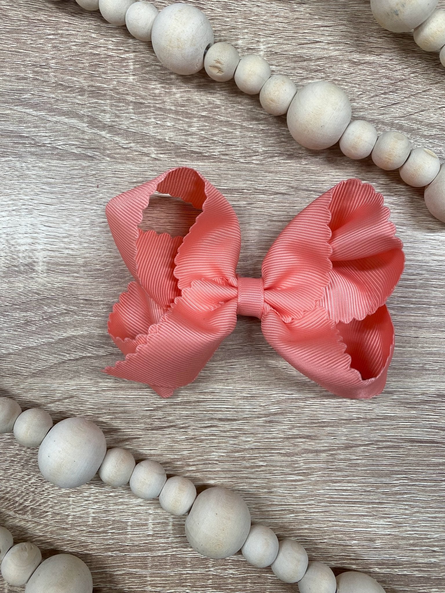 4.5" Classic Scalloped Hair Bow | Clip or Headband - Image 31