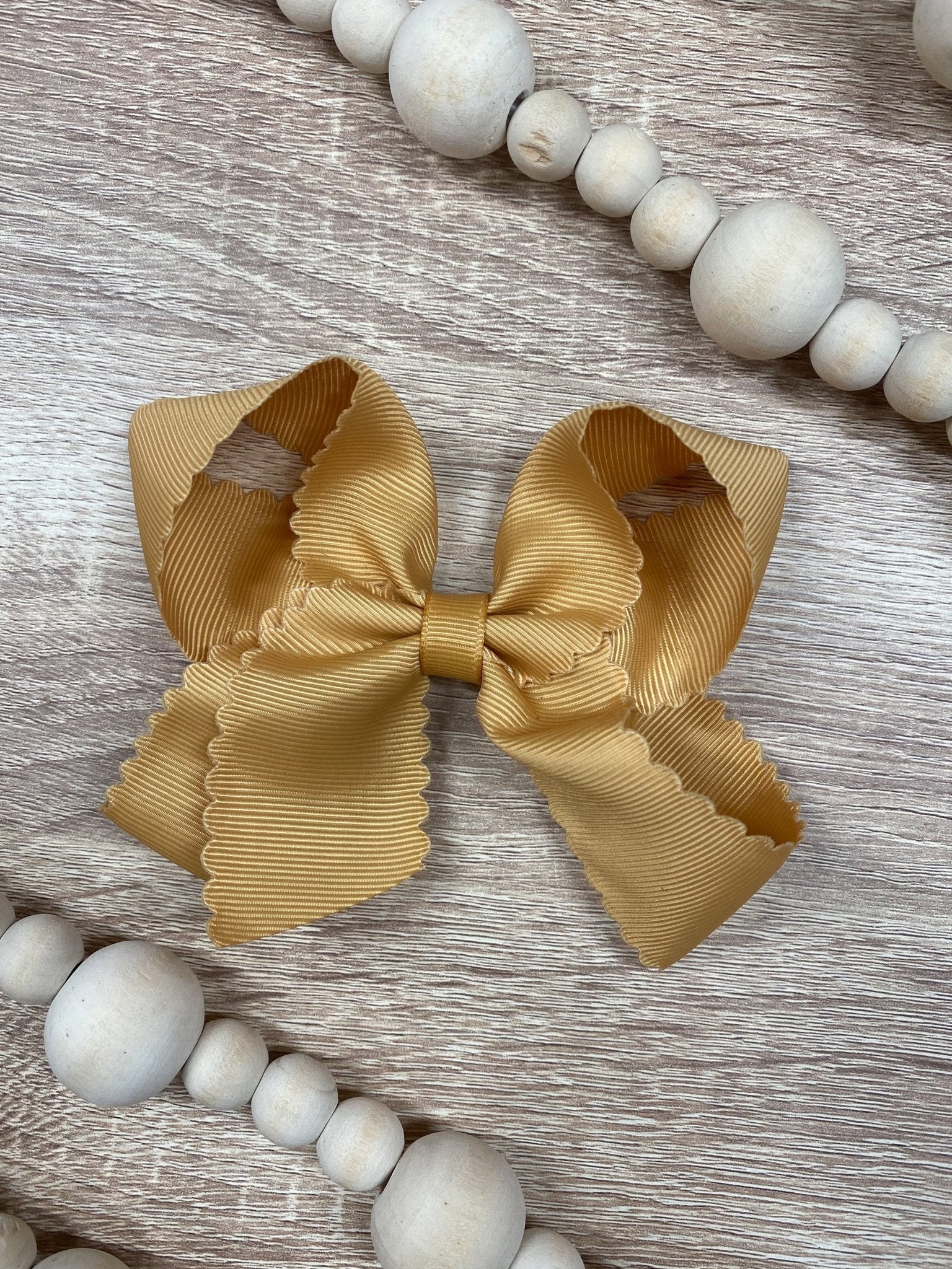 4.5" Classic Scalloped Hair Bow | Clip or Headband - Image 32