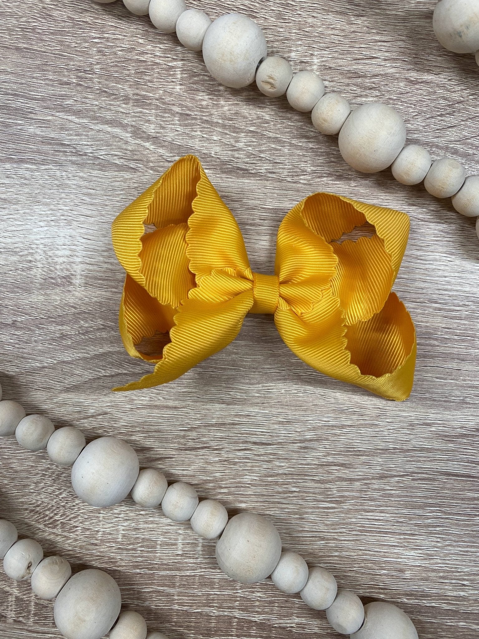 4.5" Classic Scalloped Hair Bow | Clip or Headband - Image 33