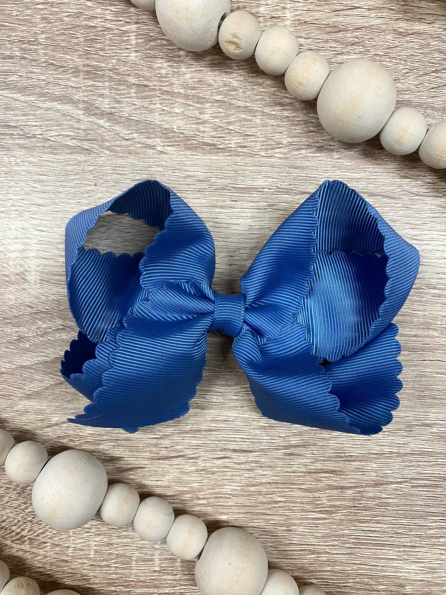 4.5" Classic Scalloped Hair Bow | Clip or Headband - Image 38
