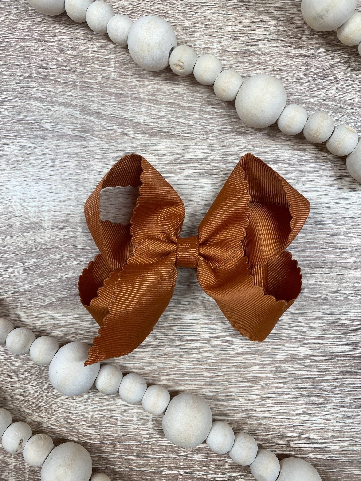 4.5" Classic Scalloped Hair Bow | Clip or Headband - Image 39