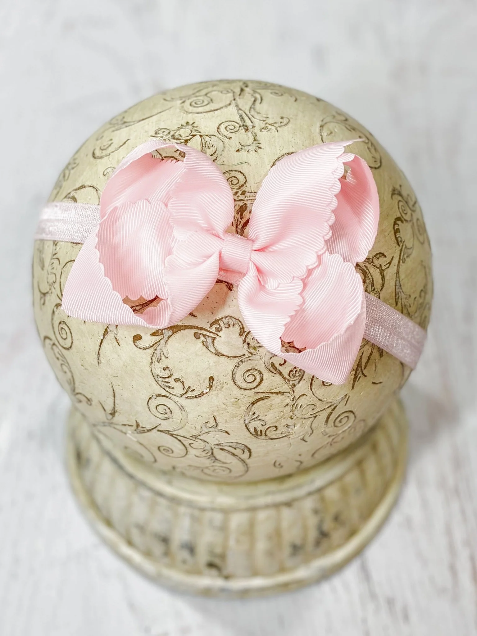 4.5" Classic Scalloped Hair Bow | Clip or Headband - Image 43