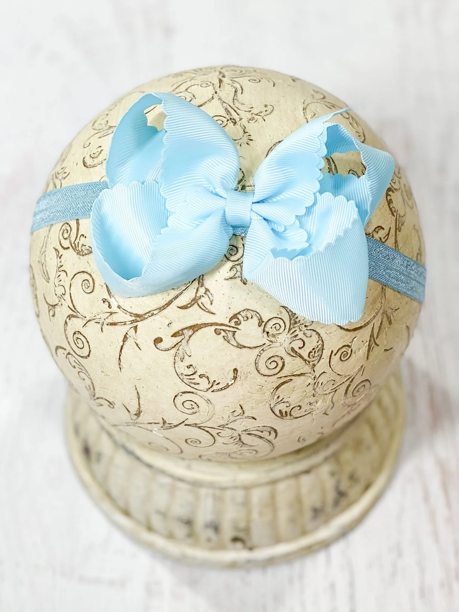 4.5" Classic Scalloped Hair Bow | Clip or Headband - Image 52