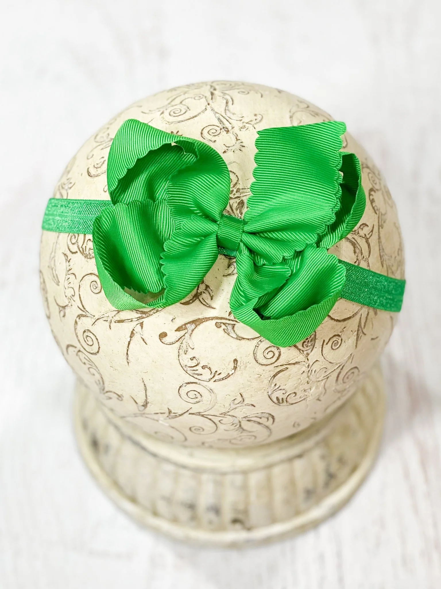 4.5" Classic Scalloped Hair Bow | Clip or Headband - Image 53