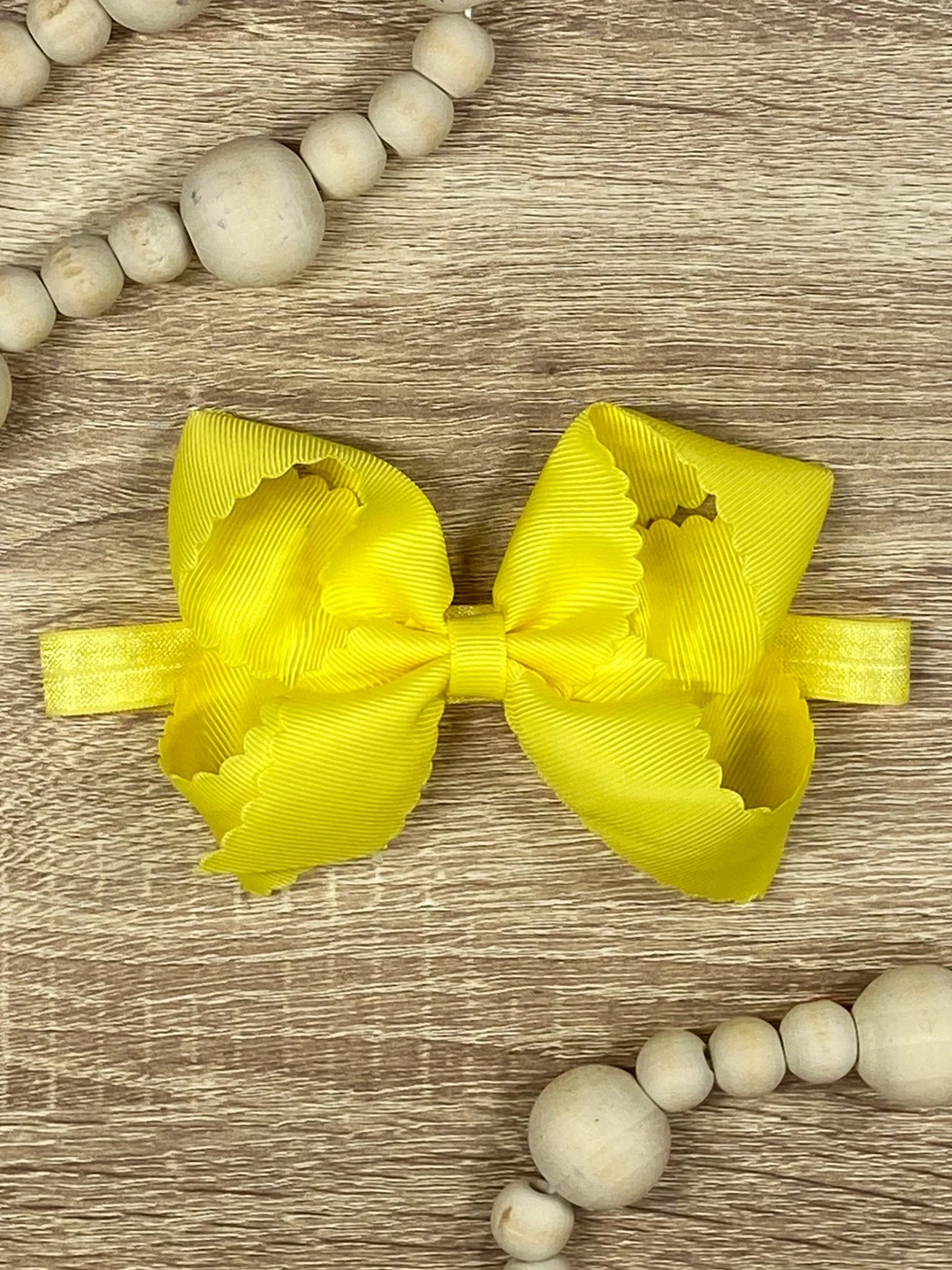 4.5" Classic Scalloped Hair Bow | Clip or Headband - Image 67