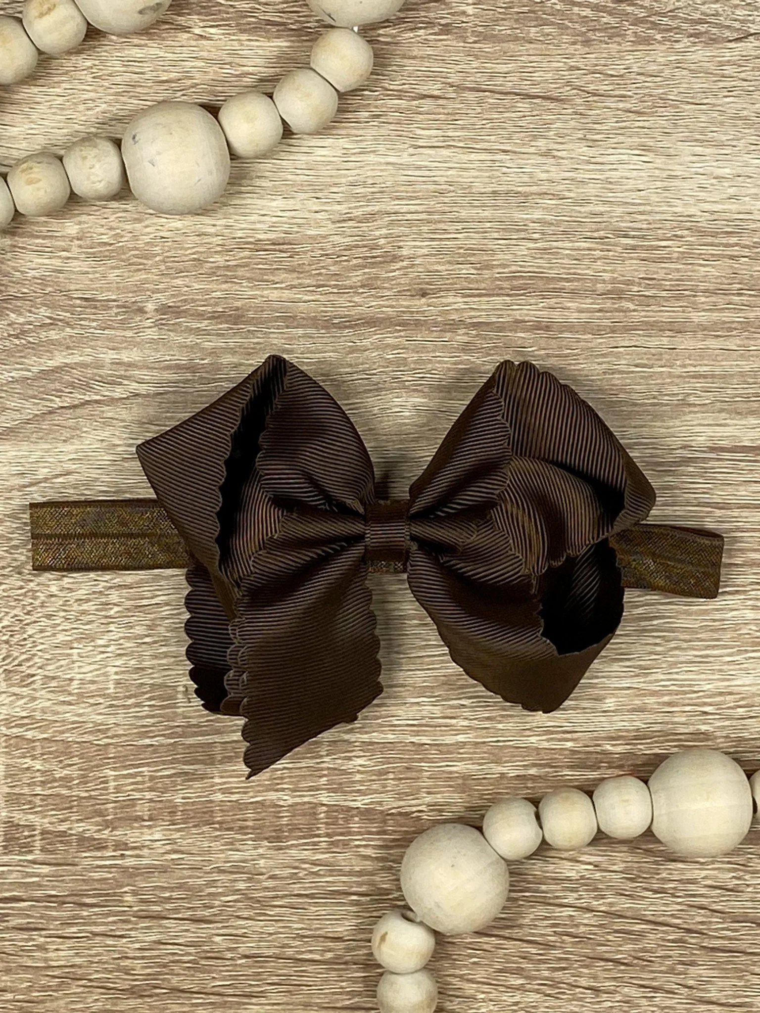 4.5" Classic Scalloped Hair Bow | Clip or Headband - Image 71