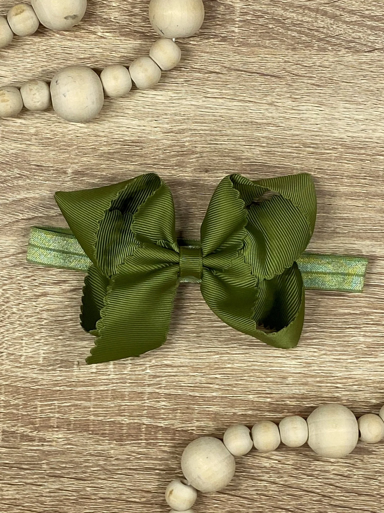 4.5" Classic Scalloped Hair Bow | Clip or Headband - Image 74