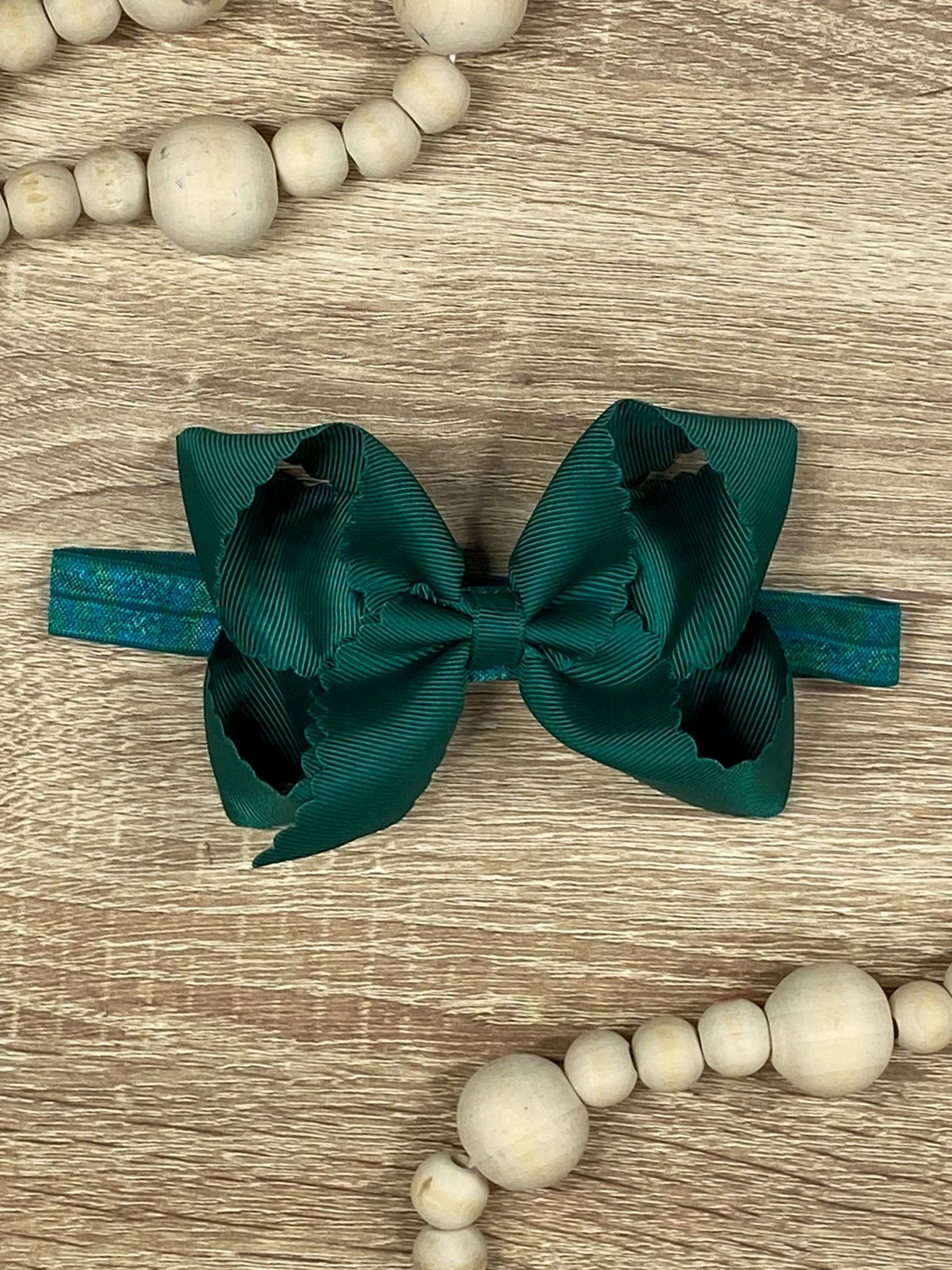 4.5" Classic Scalloped Hair Bow | Clip or Headband - Image 75