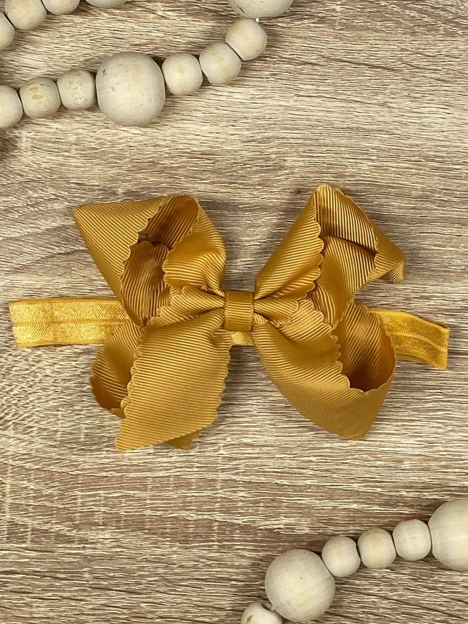4.5" Classic Scalloped Hair Bow | Clip or Headband - Image 76