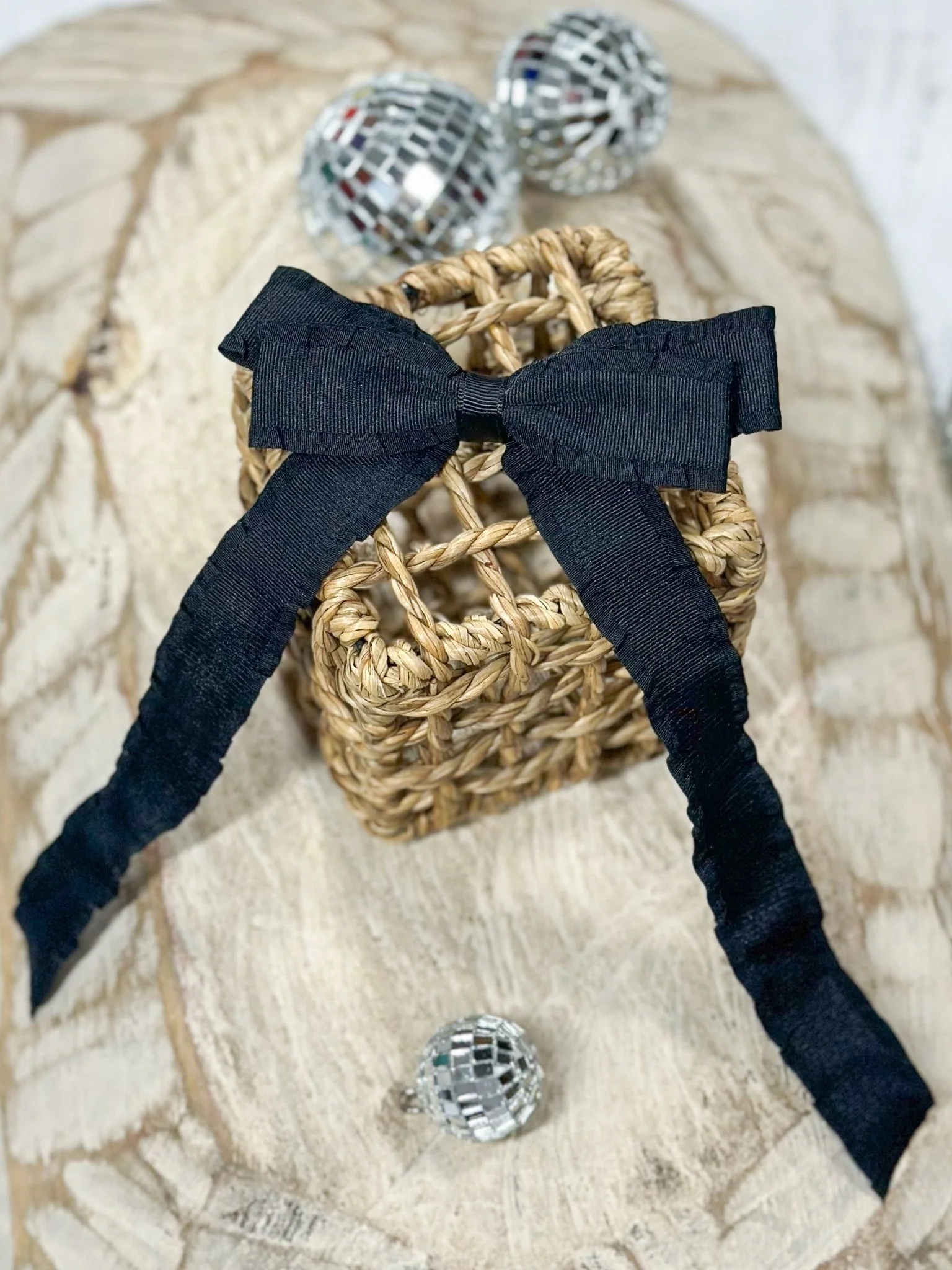 Ruffle Edge Ribbon Hair Bow - Alligator Clip - 5" - Image 7