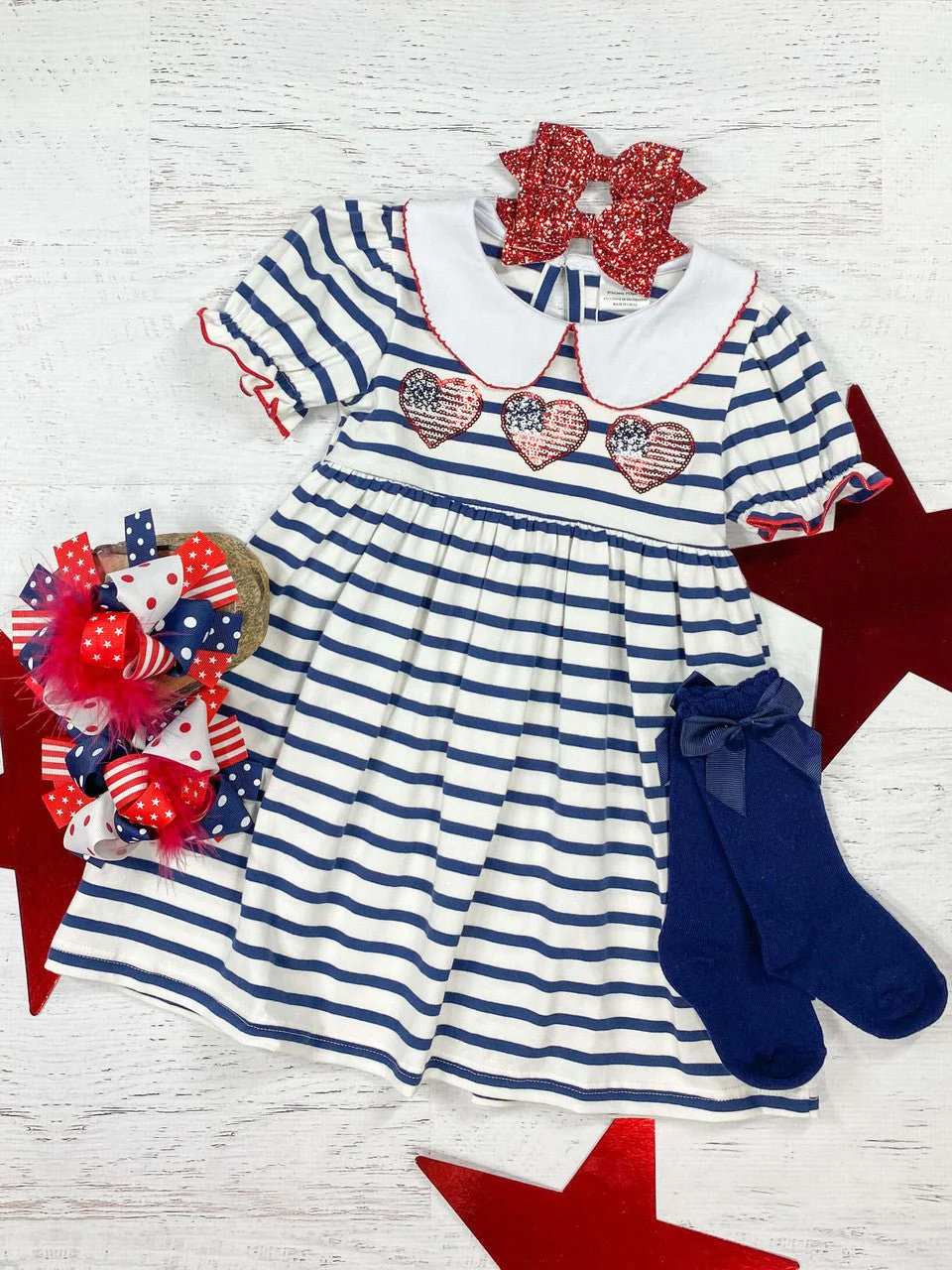 American Hearts & Stripes Dress - Image 2