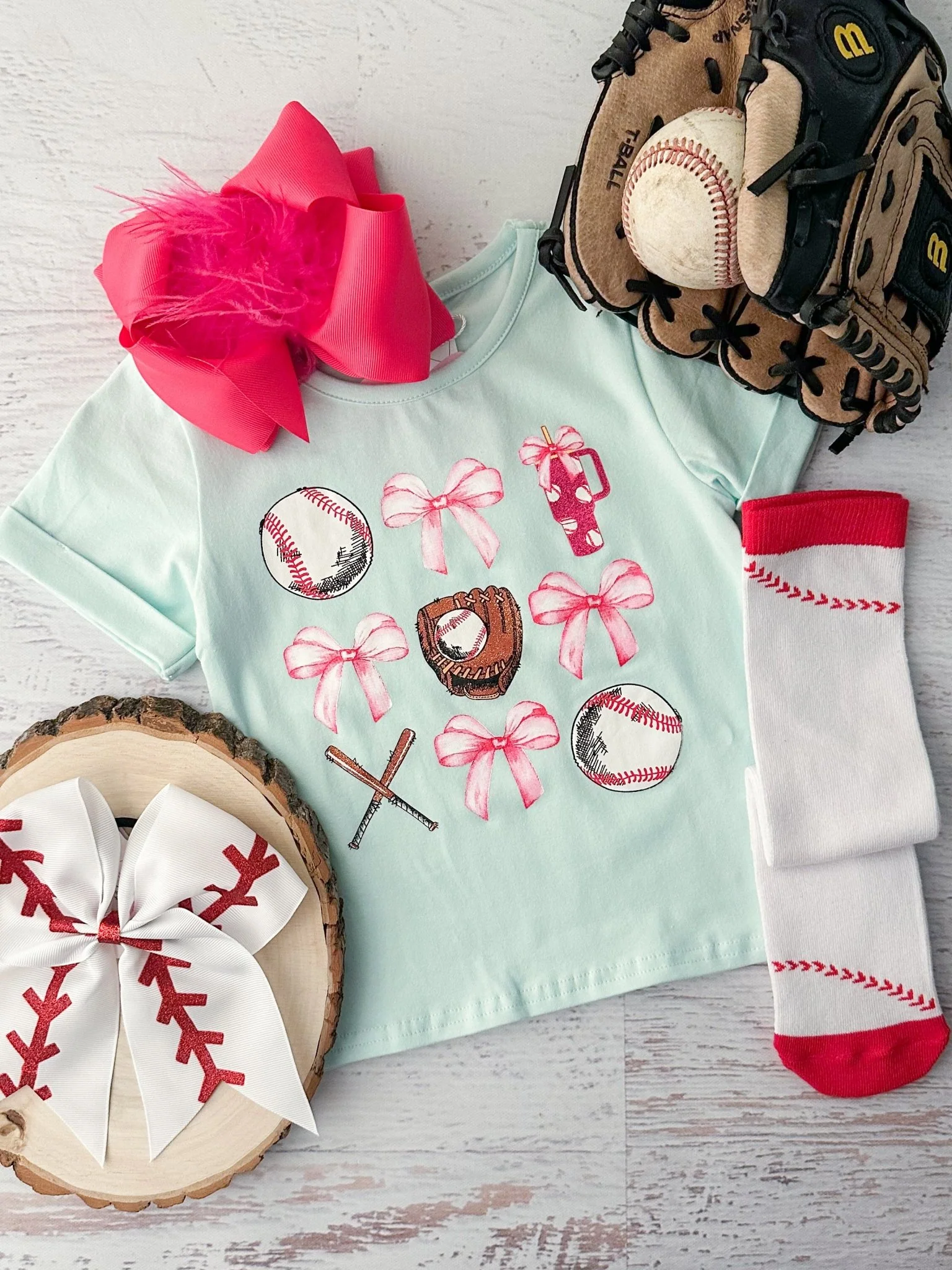 Bows & Baseballs T-Shirt - Image 3