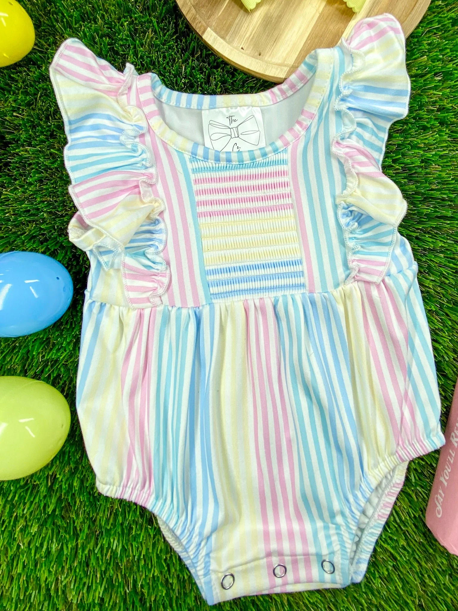 Classic Stripes Girls Infant Romper