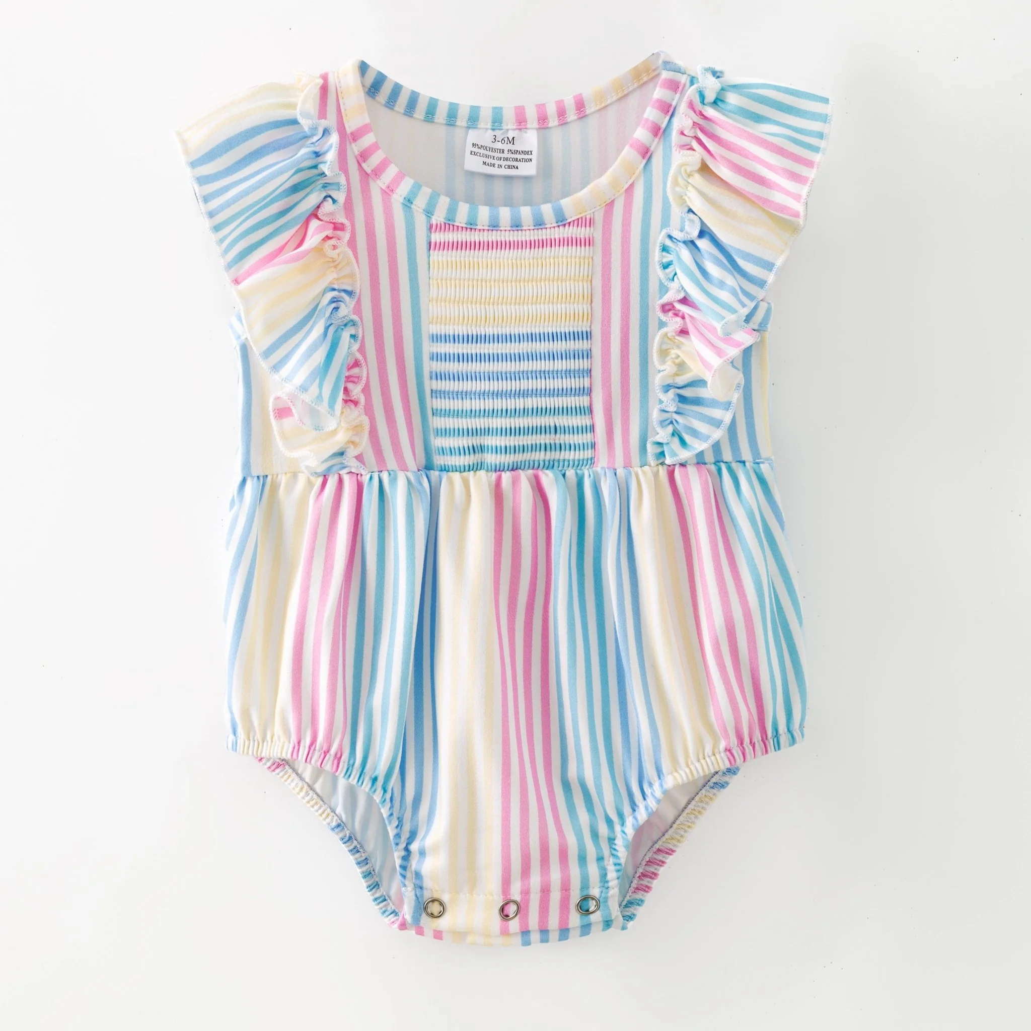 Classic Stripes Girls Infant Romper - Image 3