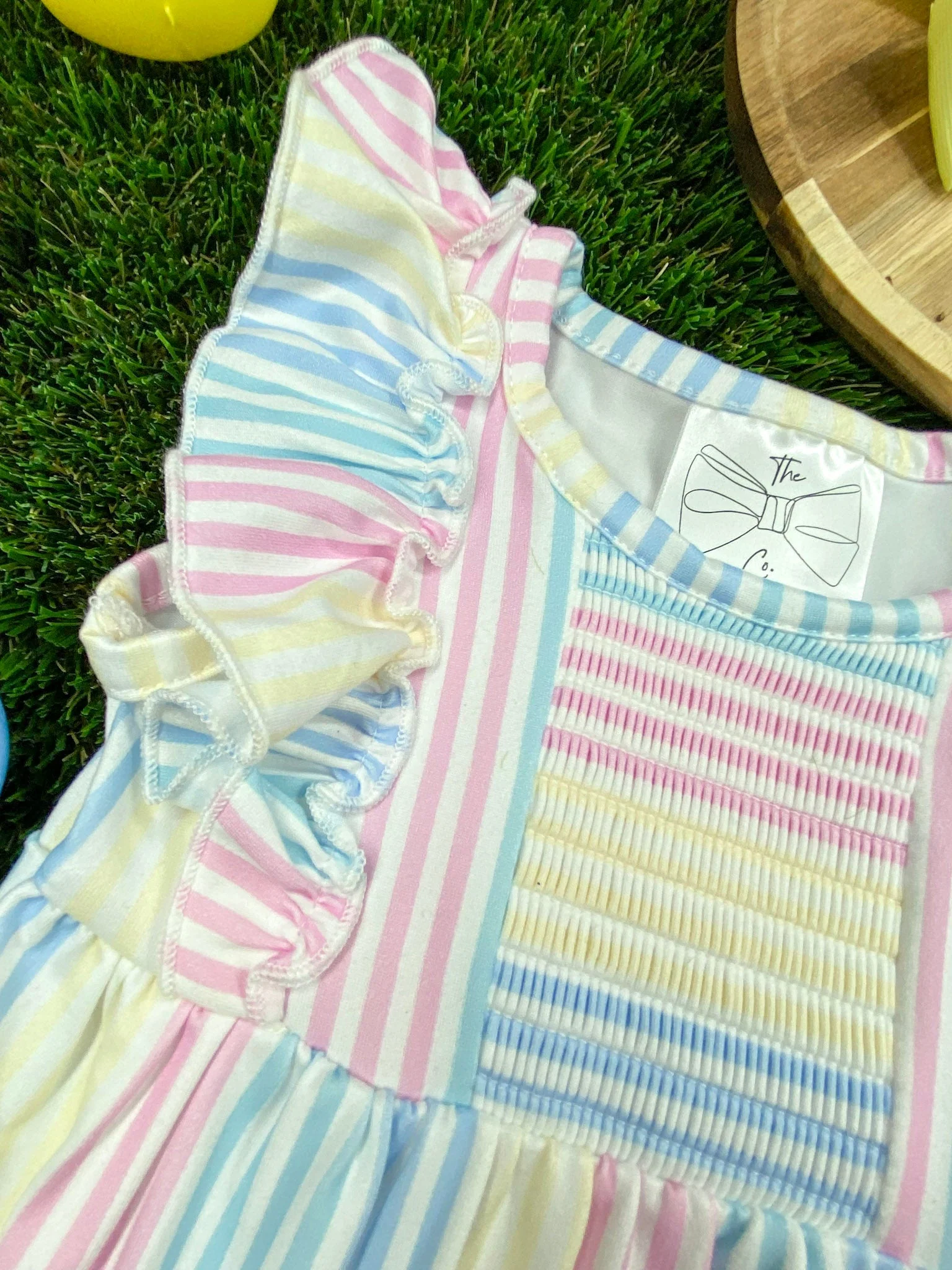 Classic Stripes Girls Infant Romper - Image 5