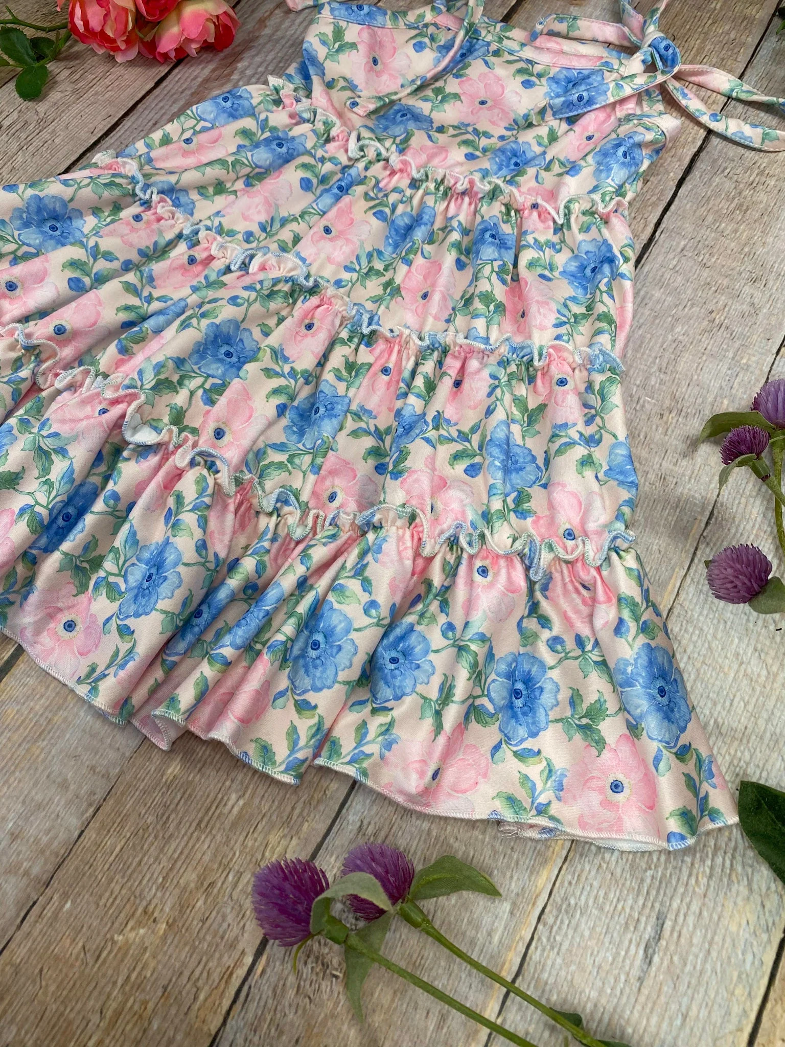 Fresh Blooms Floral Tiered Twirl Dress - Image 3