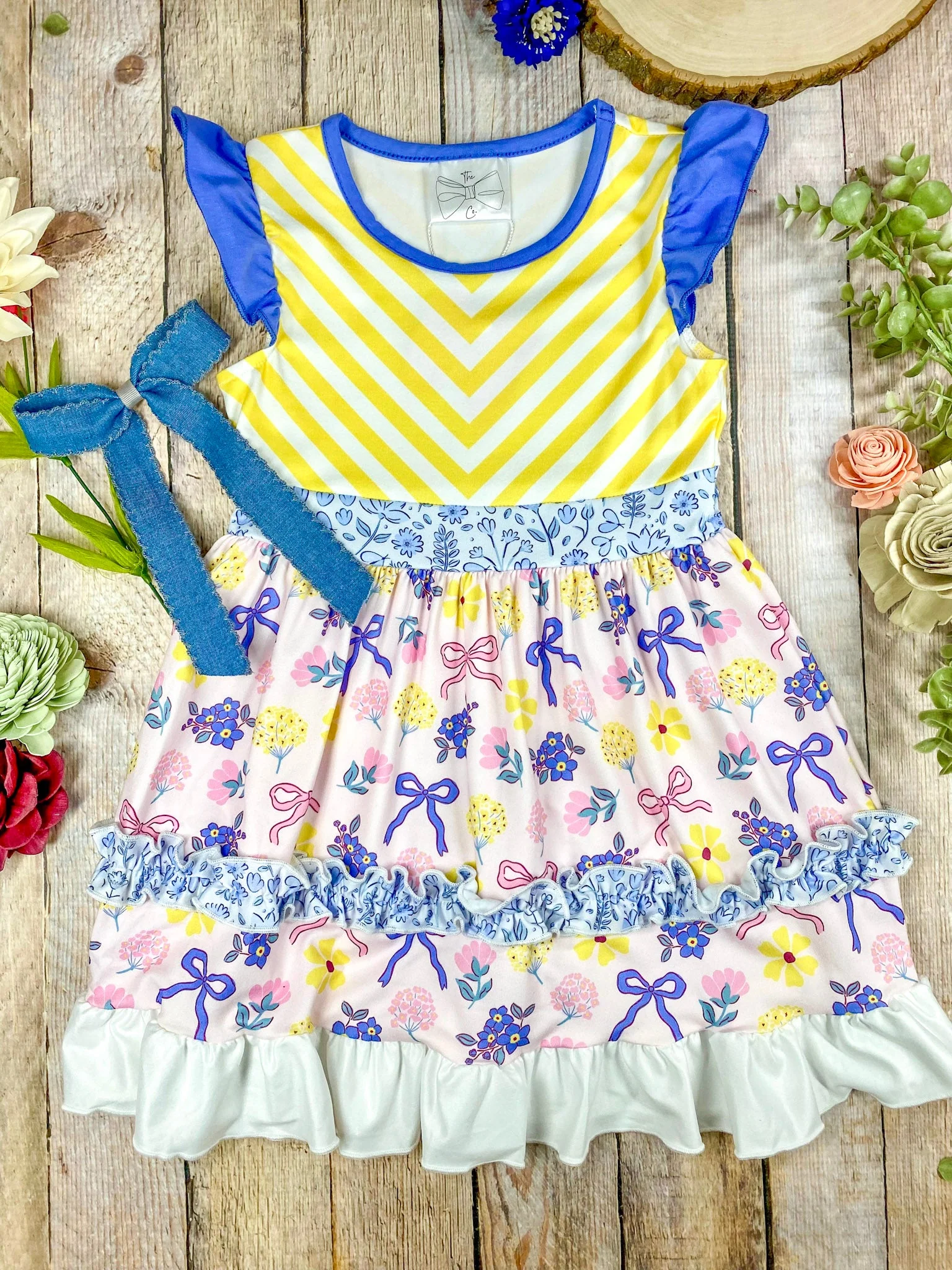 Bows and Daisies Tiered Dress