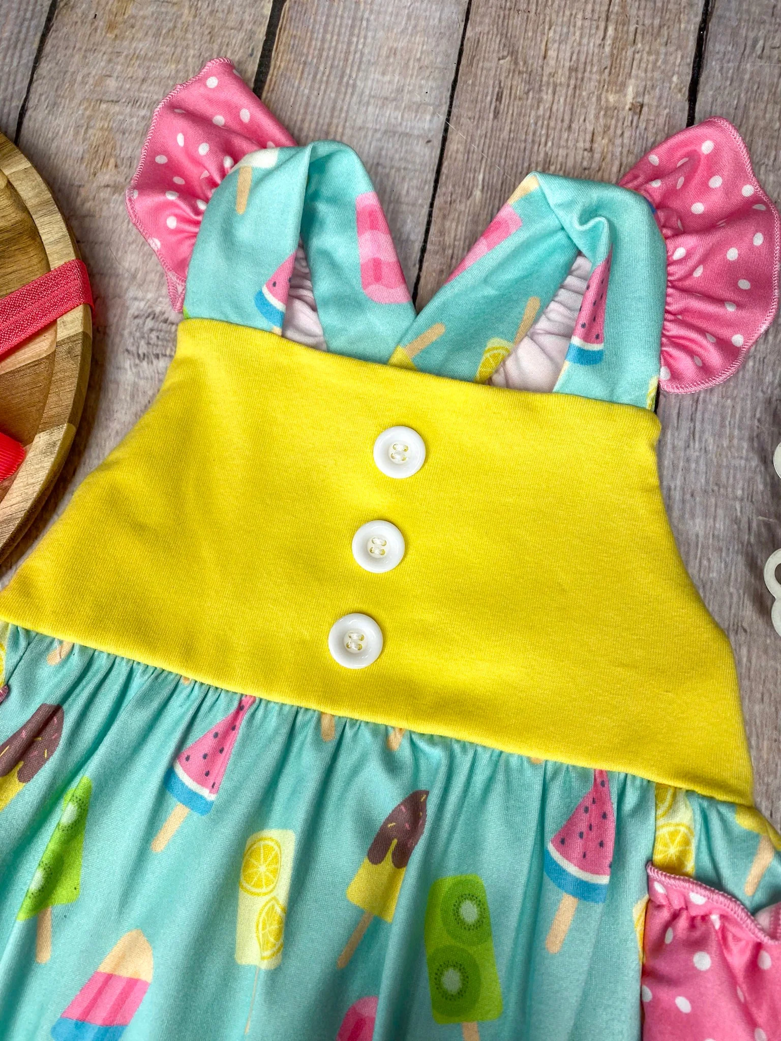 Popsicle Print Baby Bubble Romper - Image 4