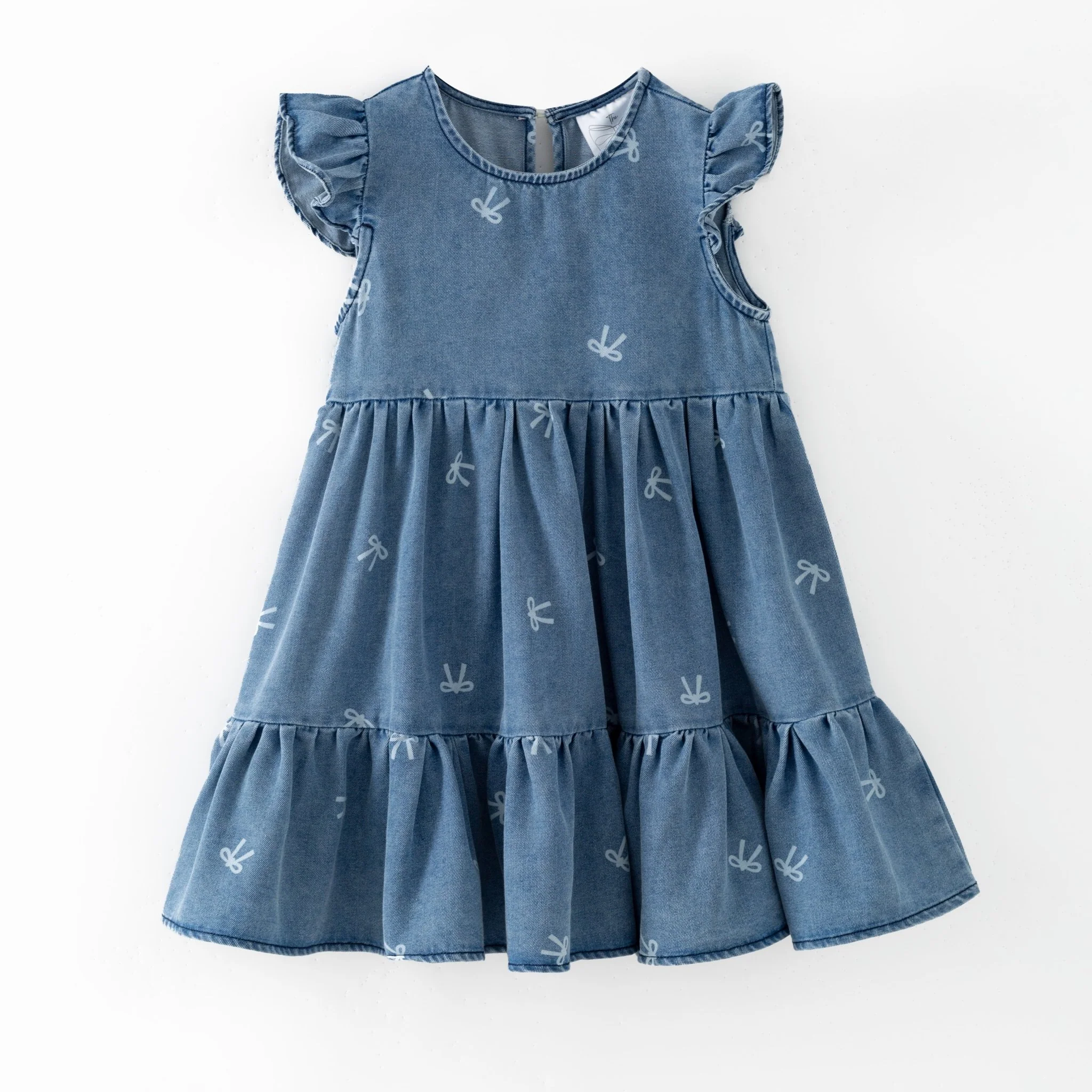 Classic Denim Bow Dress