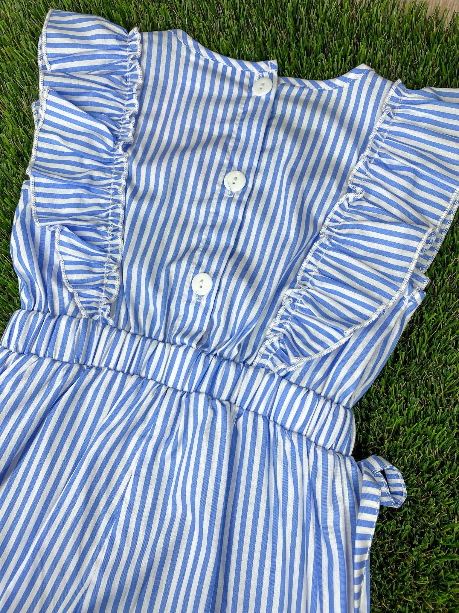 Baseball Applique Bow Romper - Image 4