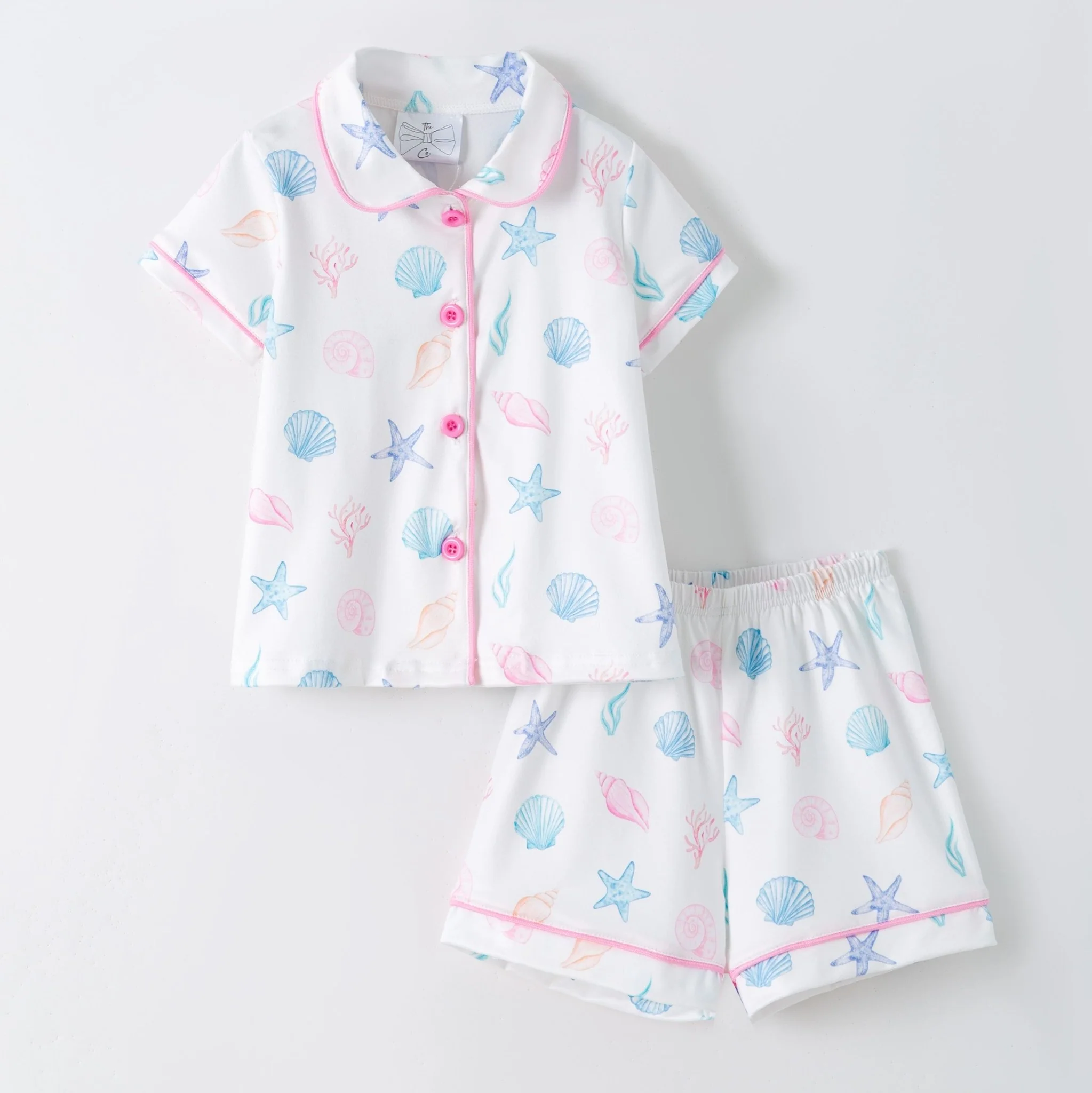 Pastel Seashell Pajama Set | Mommy & Me Summer PJs - Image 3