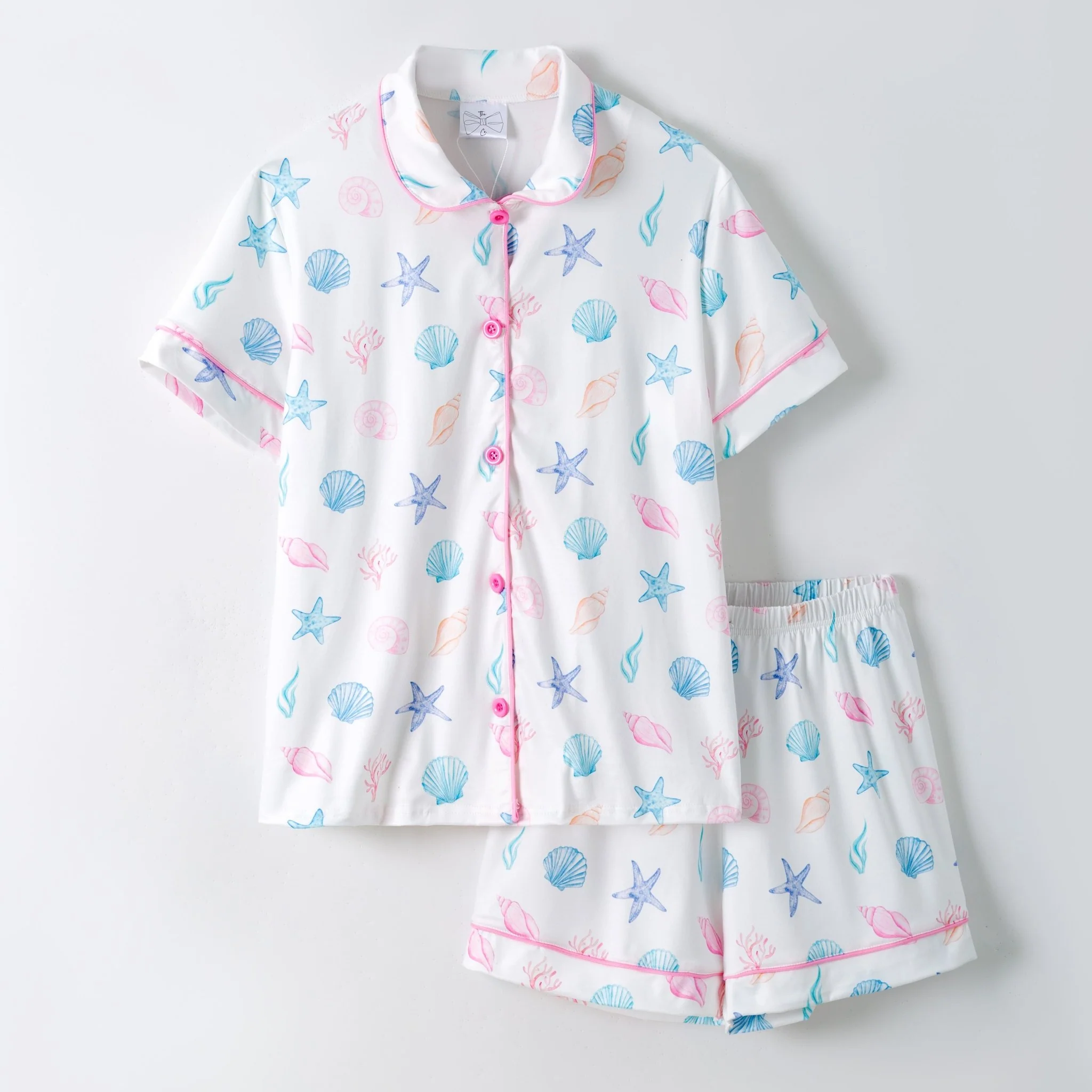 Pastel Seashell Pajama Set | Mommy & Me Summer PJs - Image 4