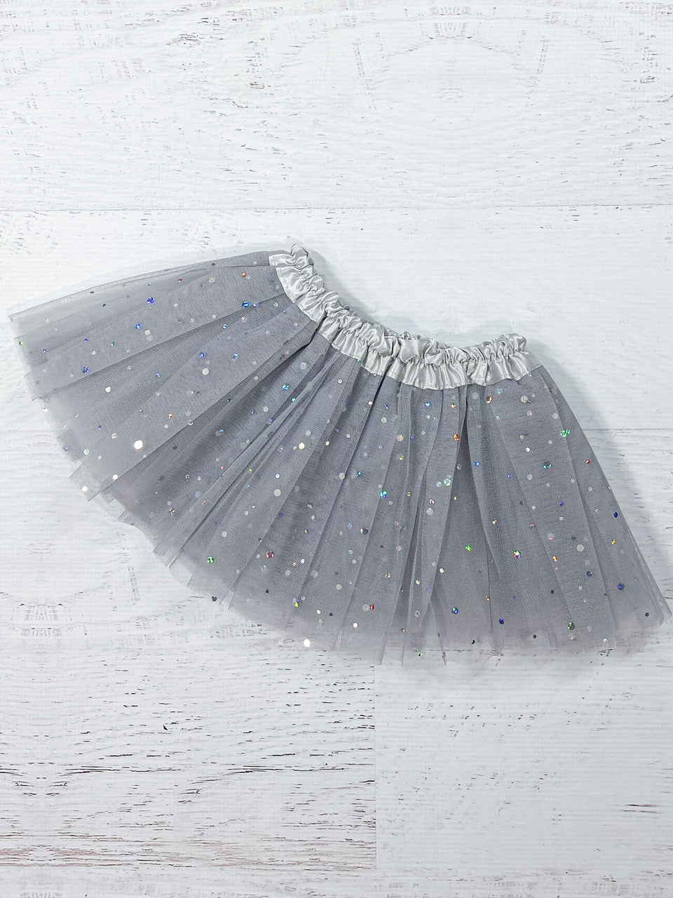 Baby Silver/Grey Sparkle Tutu - Image 3