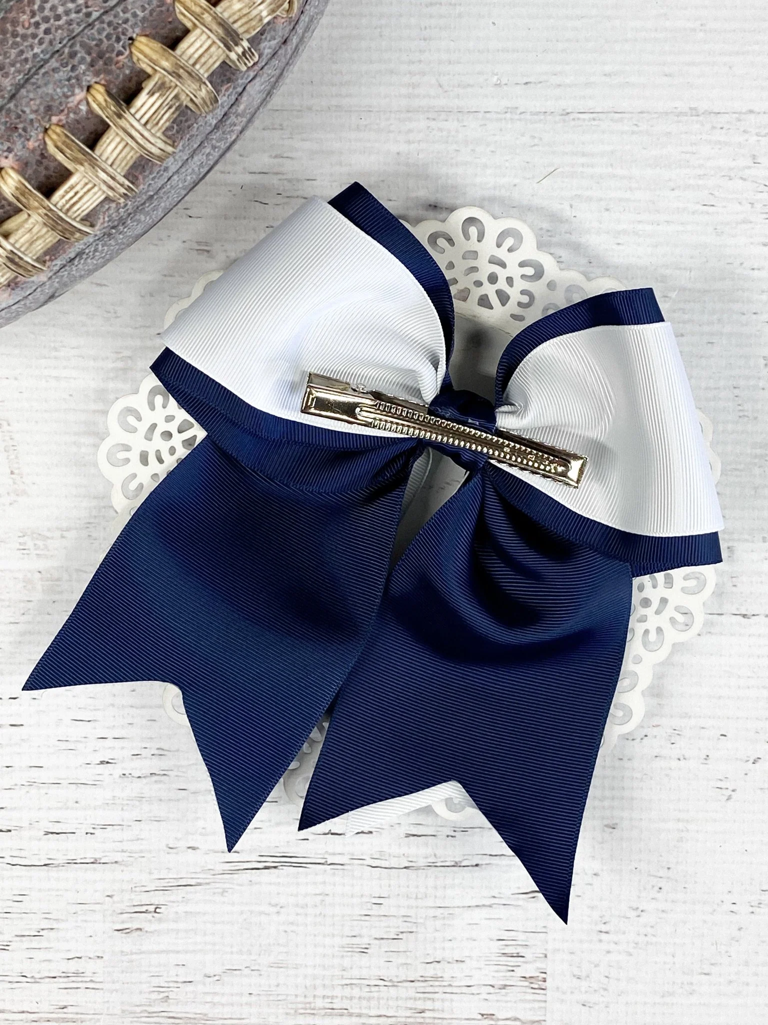 Bay Area Broncos Dual Layer Cheer Bow - Image 2