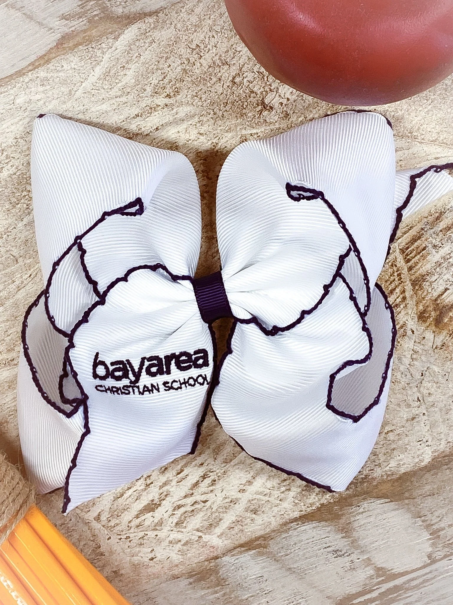 Bay Area Christian School Moonstitch Hair Bow - Image 3