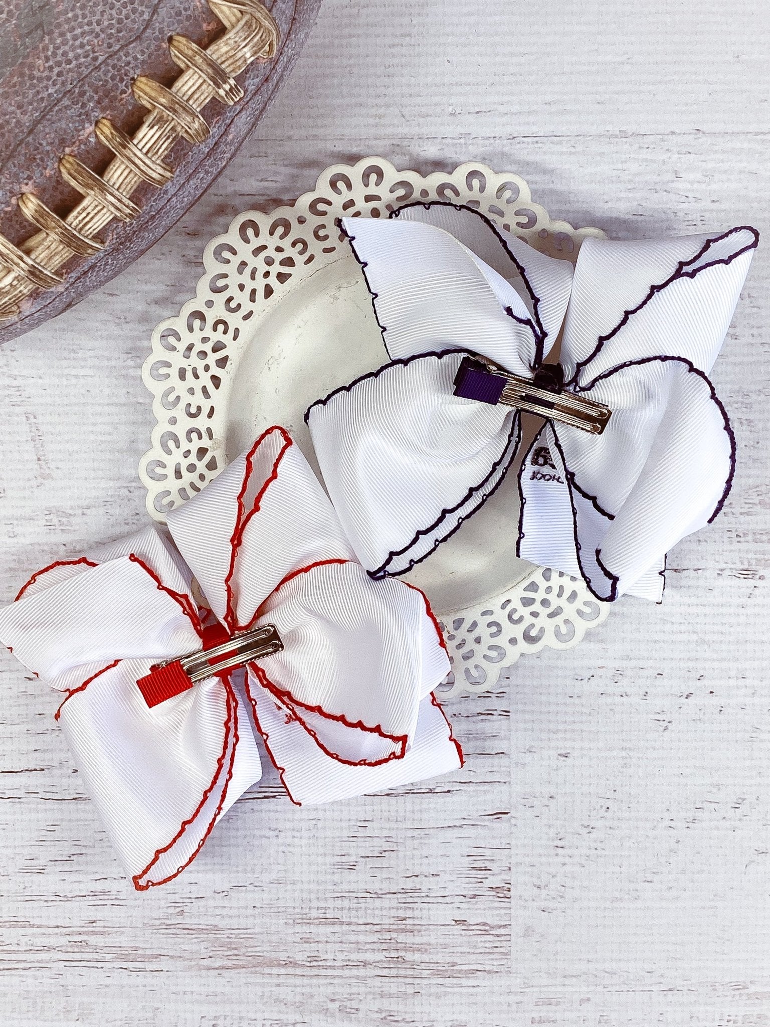 Bay Area Christian School Moonstitch Hair Bow - Image 4