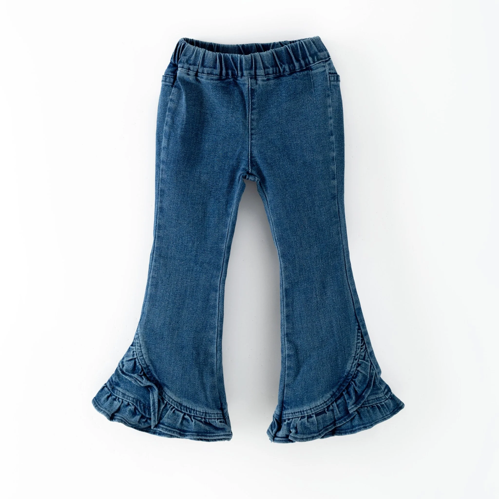 Girls Ruffle Denim Jeans - Image 3