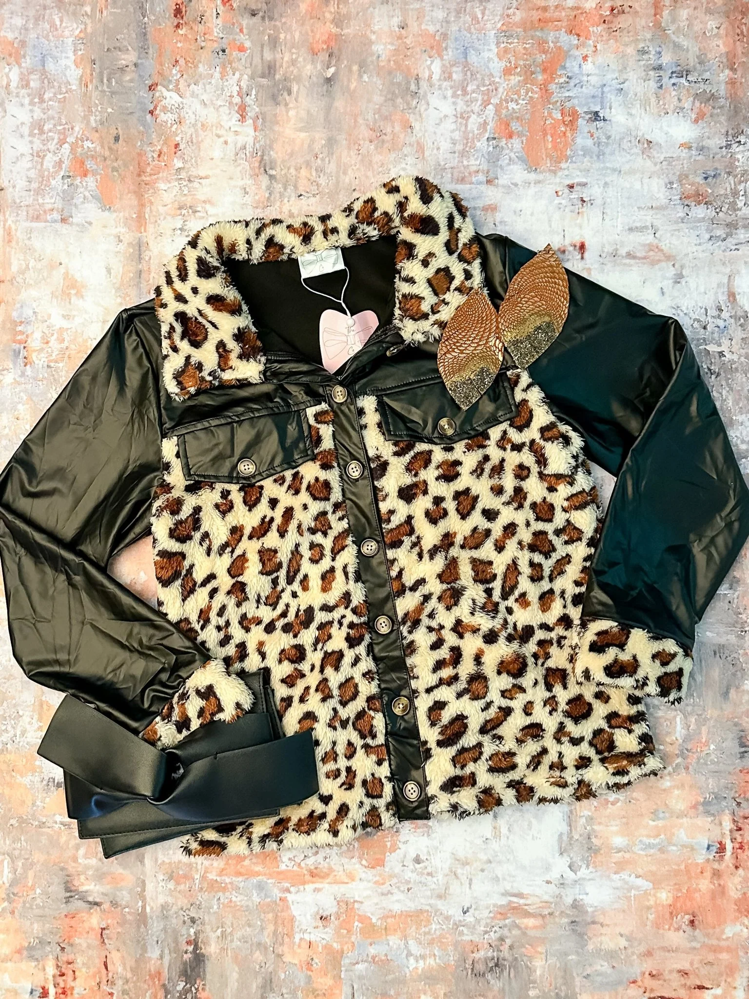 Mommy & Me Black Animal Print Coat - Image 3