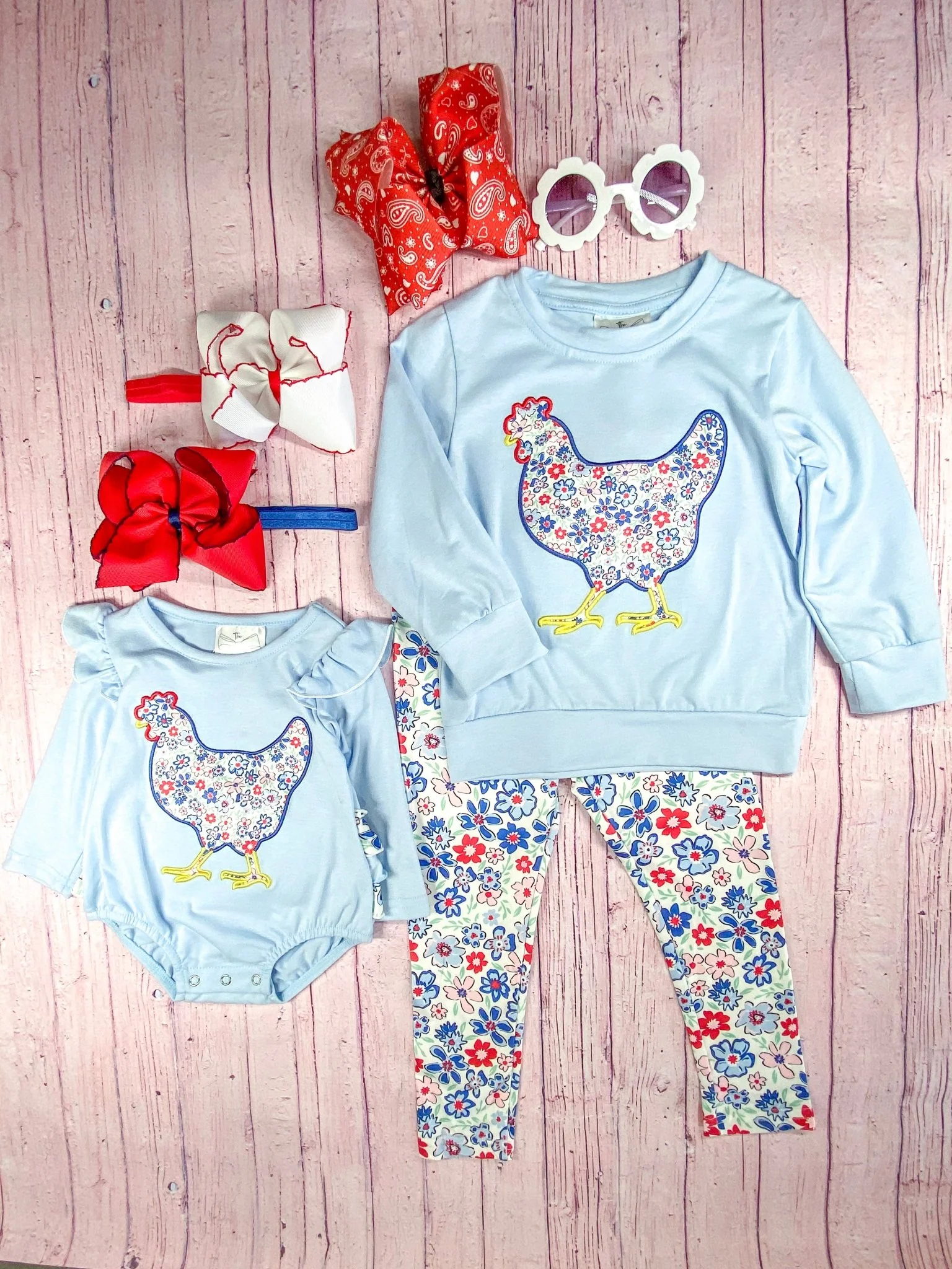 Chicken Applique Infant Romper - Image 5