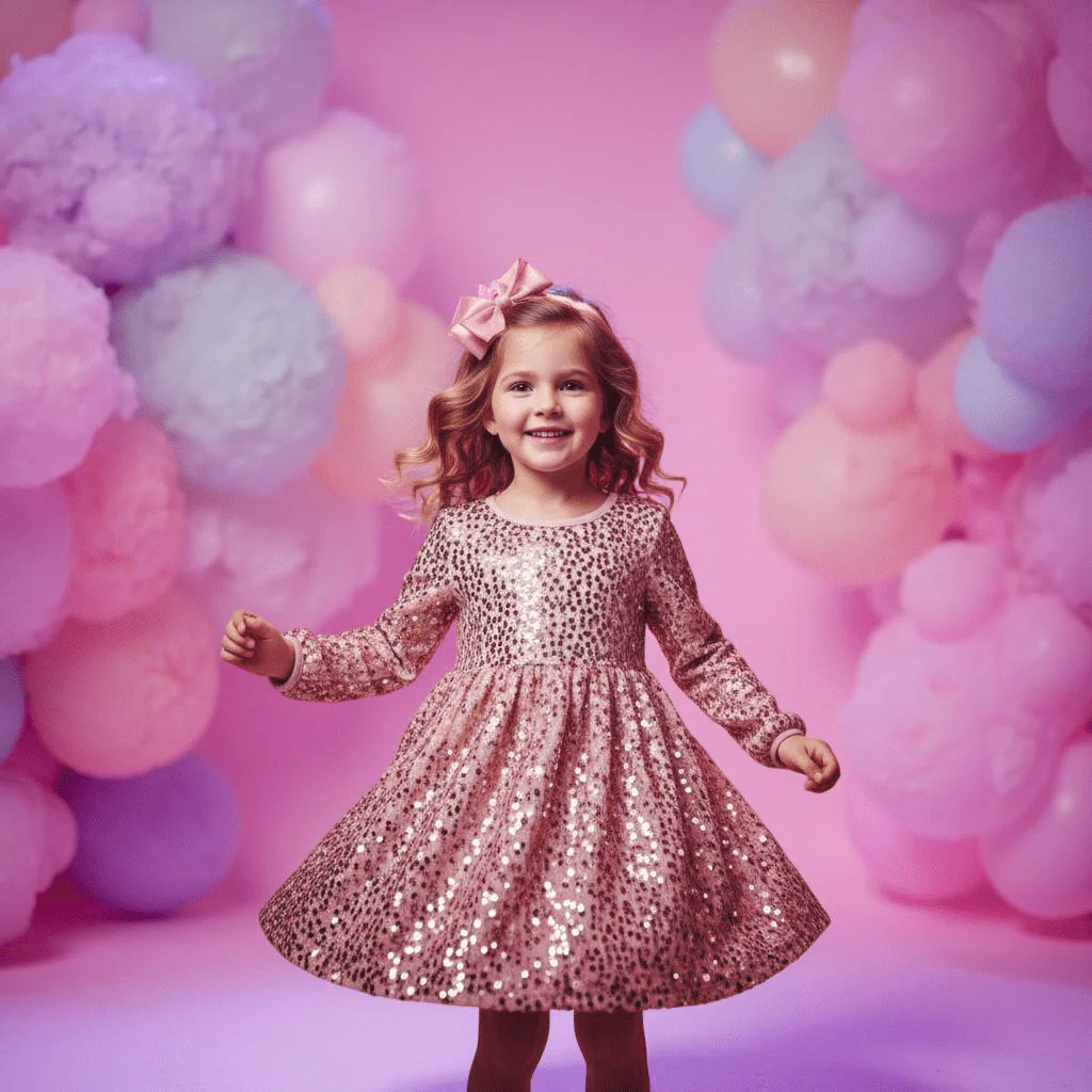 Enchanted Pink Sparkles Party Dress - Image 3