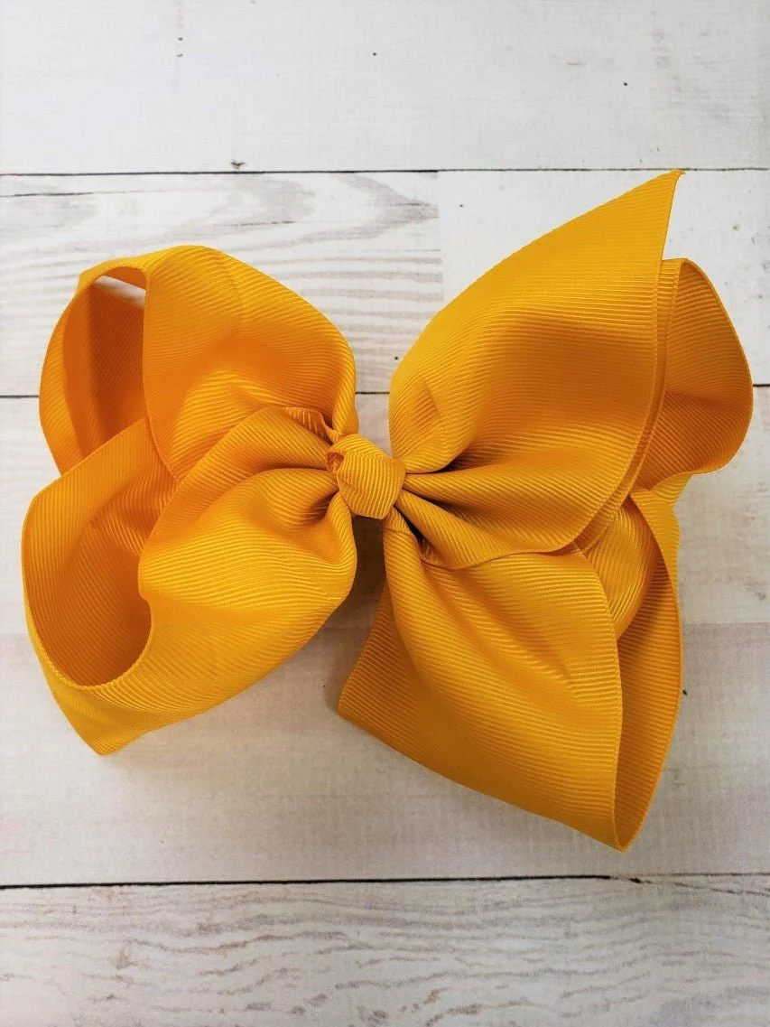 6.5" Texas Size Grosgrain Hair Bow | Alligator or French Clip - Image 48