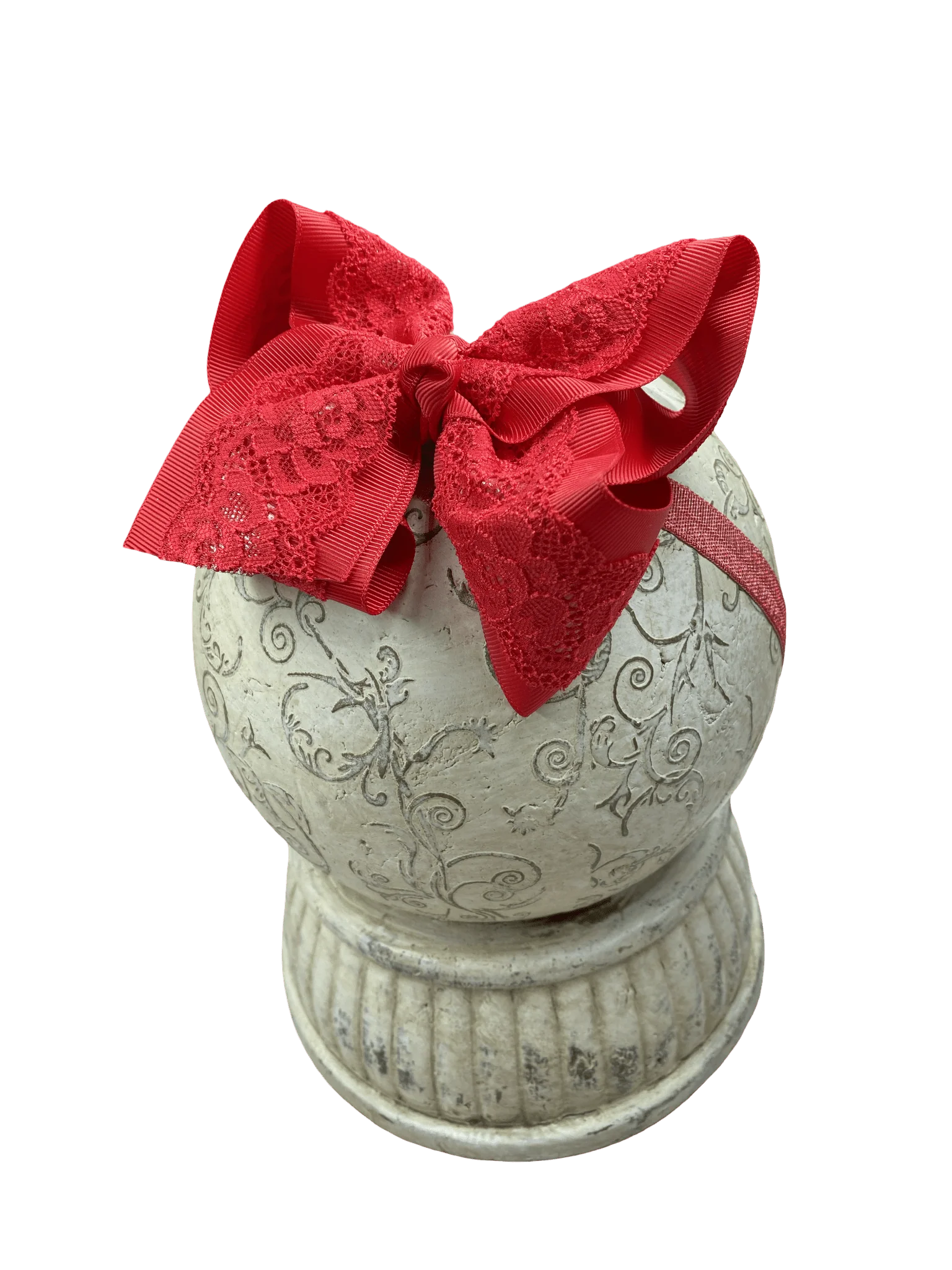 4.5" Chantilly Lace Classic Hair Bow | Clip or Headband - Image 15