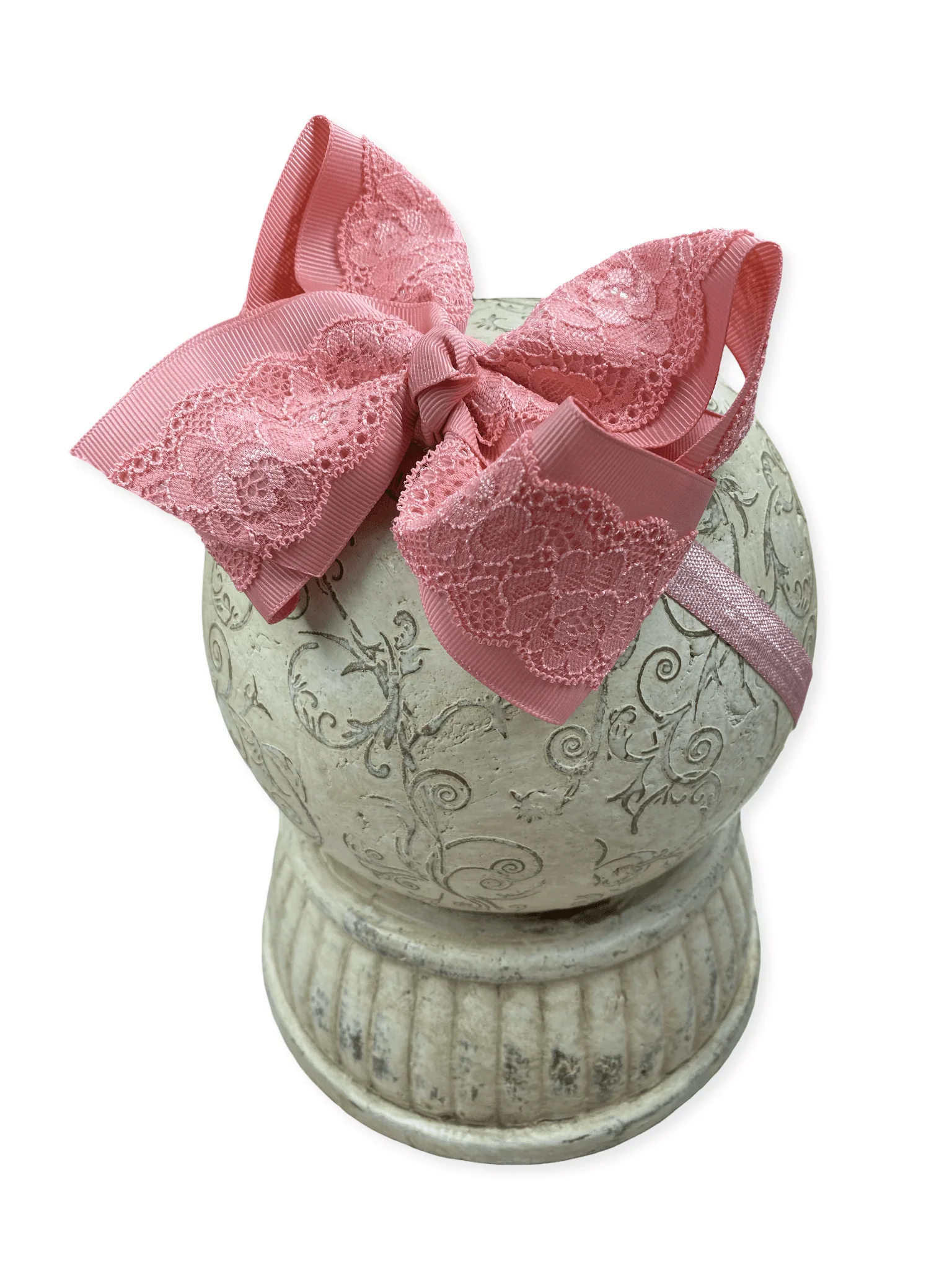 4.5" Chantilly Lace Classic Hair Bow | Clip or Headband - Image 16