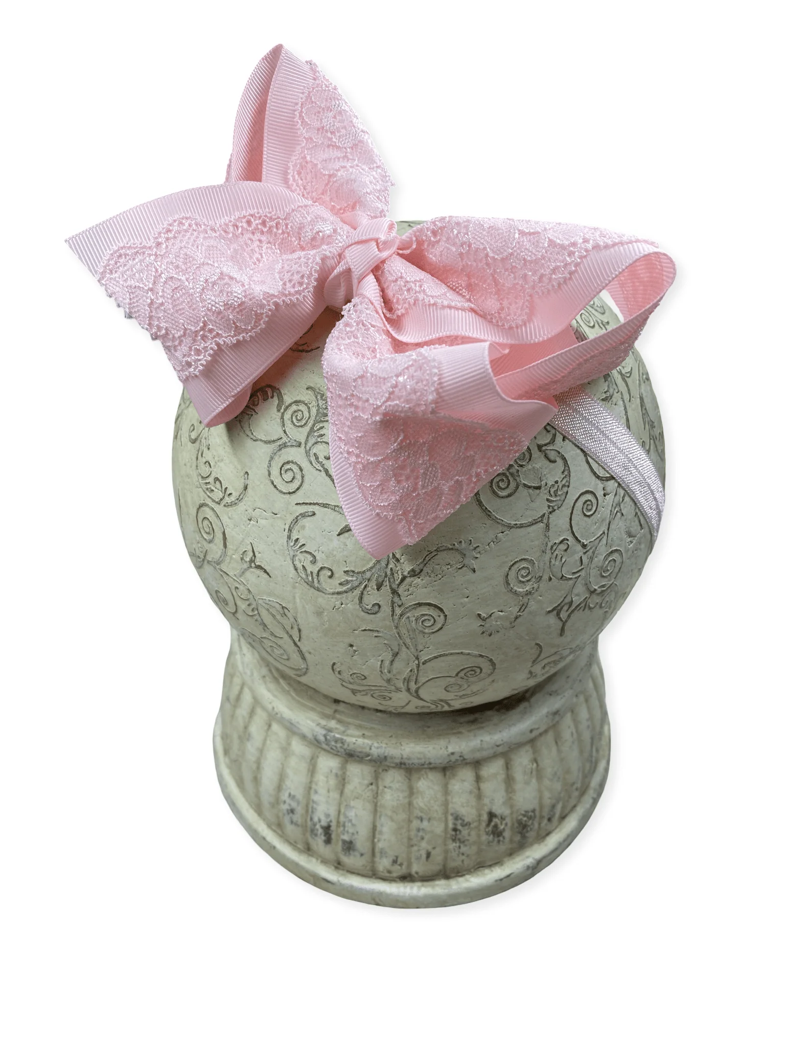 4.5" Chantilly Lace Classic Hair Bow | Clip or Headband - Image 17