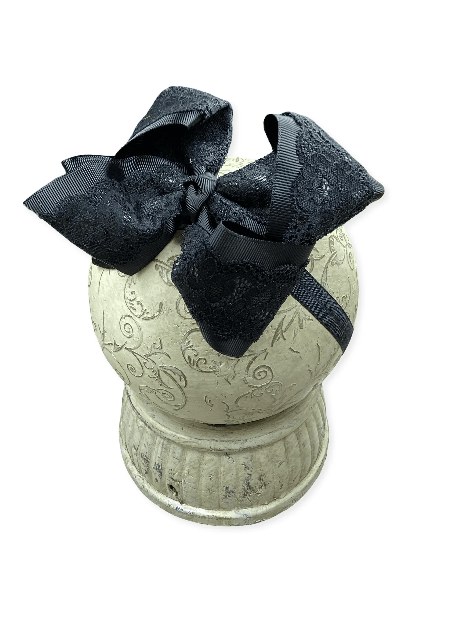 4.5" Chantilly Lace Classic Hair Bow | Clip or Headband - Image 21