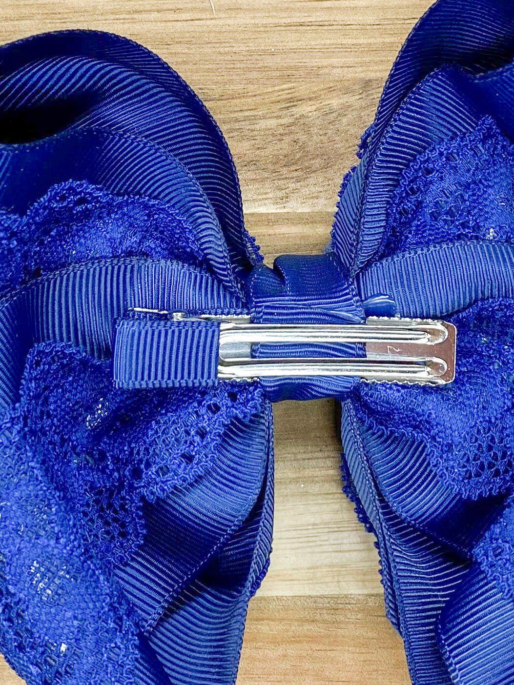 4.5" Chantilly Lace Classic Hair Bow | Clip or Headband - Image 3
