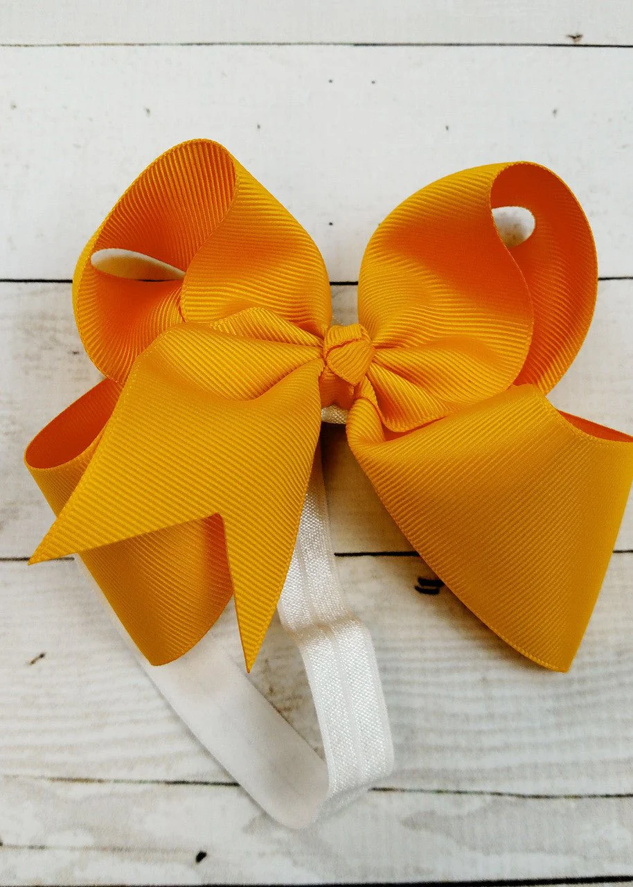 4.5" Classic Grosgrain Hair Bow | Alligator Clip, Satin Headband, or French Clip - Image 66