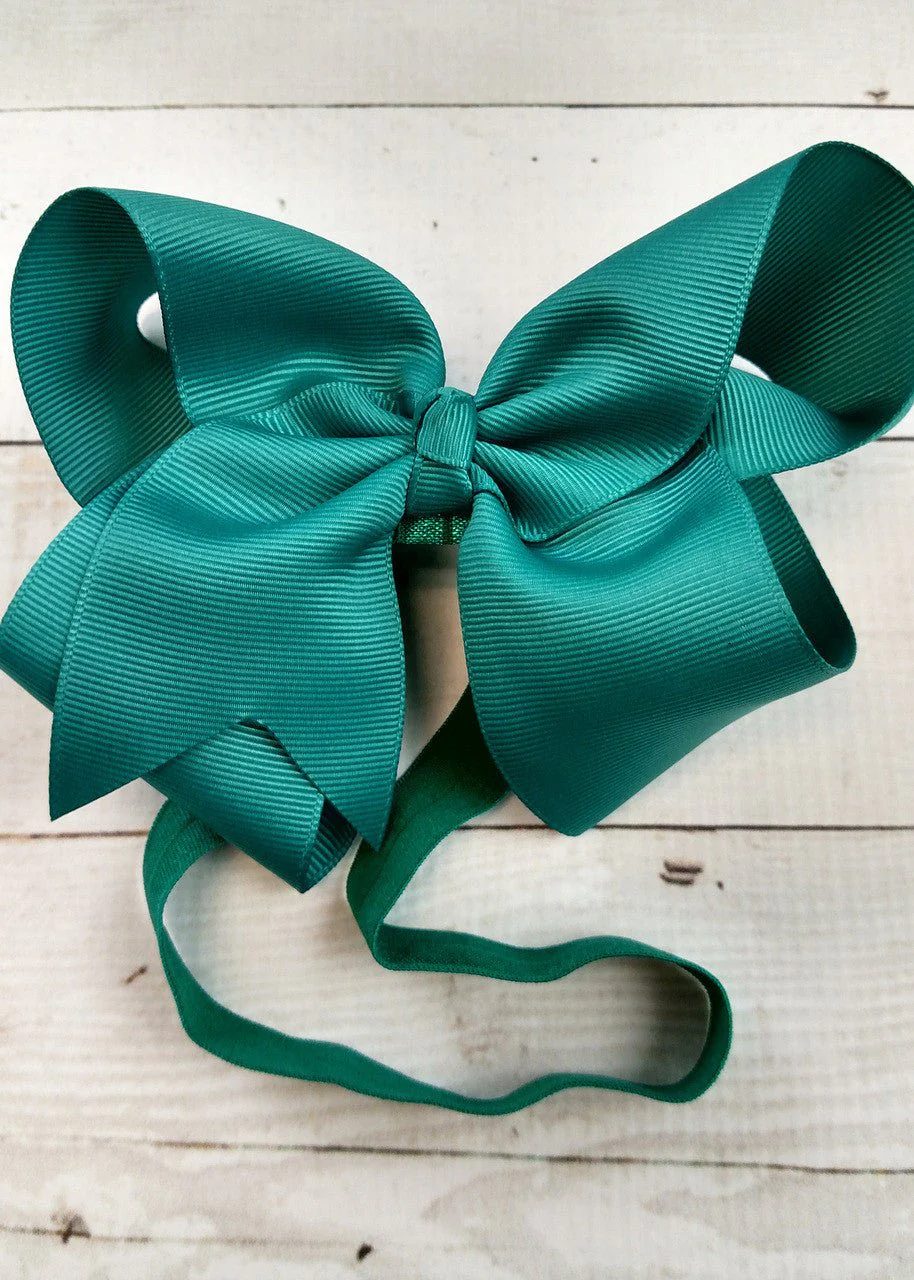 4.5" Classic Grosgrain Hair Bow | Alligator Clip, Satin Headband, or French Clip - Image 67