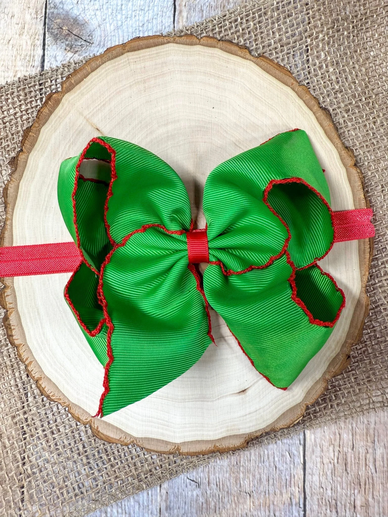 5" Classic Moonstitch Boutique Bows Girls Hair Accessories | Clip or Headband - Image 13