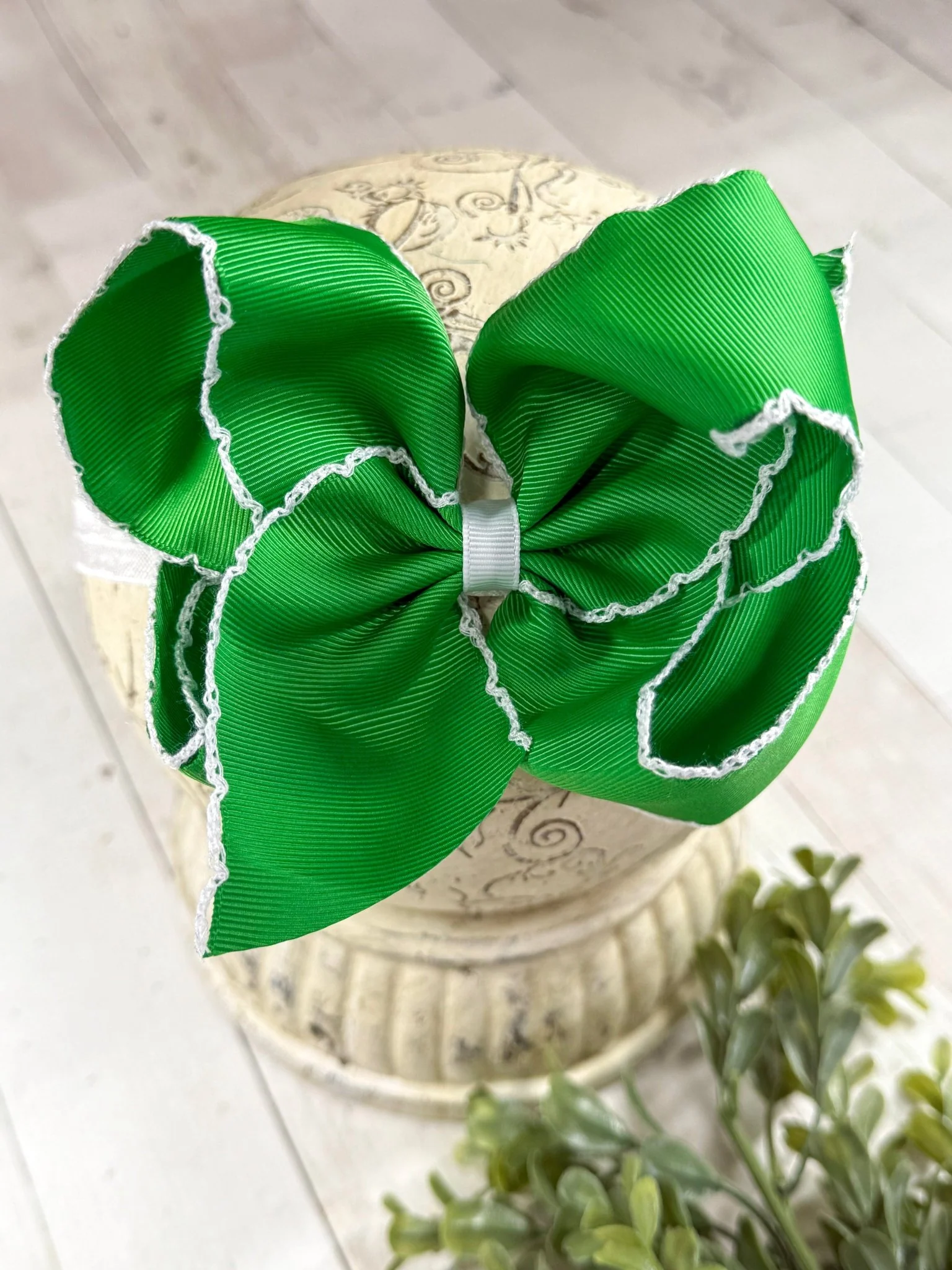 5" Classic Moonstitch Boutique Bows Girls Hair Accessories | Clip or Headband - Image 14
