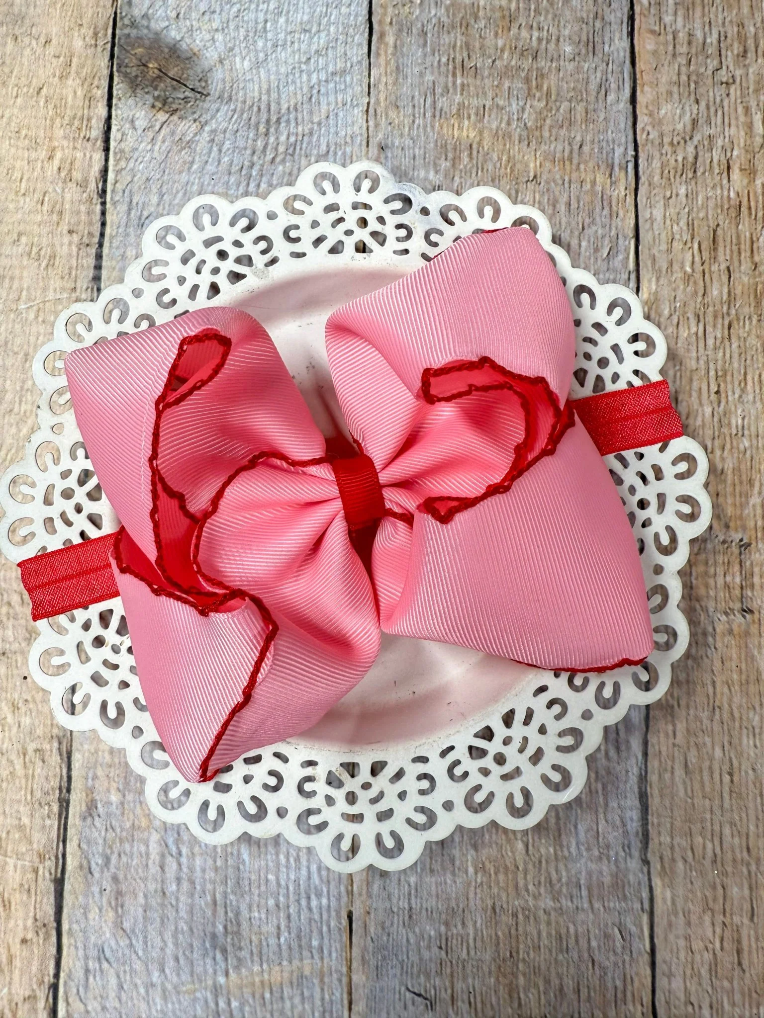 5" Classic Moonstitch Boutique Bows Girls Hair Accessories | Clip or Headband - Image 16