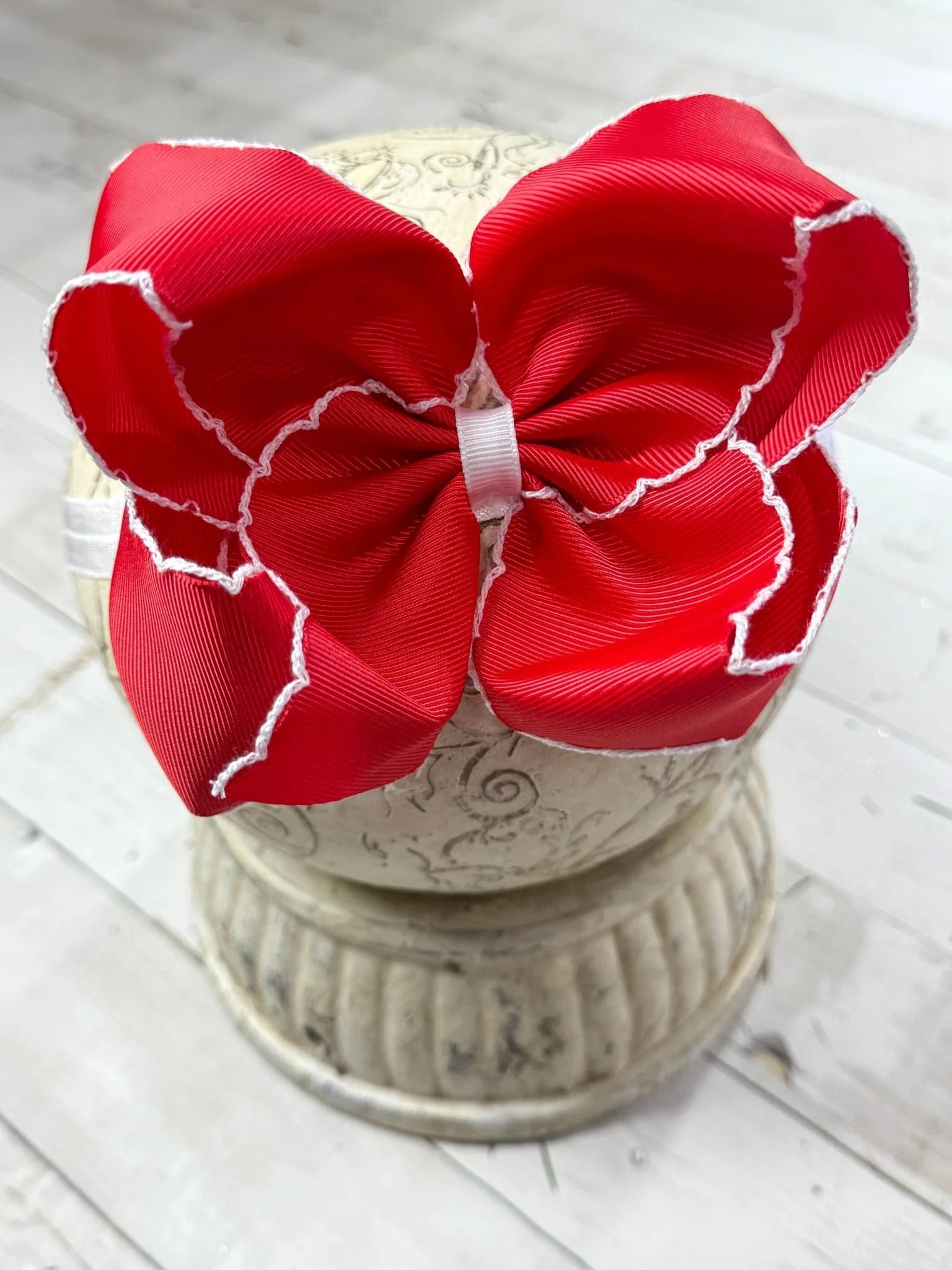 5" Classic Moonstitch Boutique Bows Girls Hair Accessories | Clip or Headband - Image 17